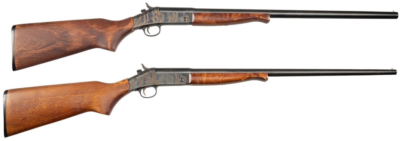 Pair of New England Firearms Pardner SB1 410 & 20 Gauge Shotguns: Serial: (1) NG343573; (2) NG271115 Manufacturer: (1&2) New England Firearms Model: (1&2) Pardner SB1 Caliber: (1) 410 bore w/ 3 in. chamber; (2) 20 Ga. w/ 3 in chamber Barrel Length: (1&2)