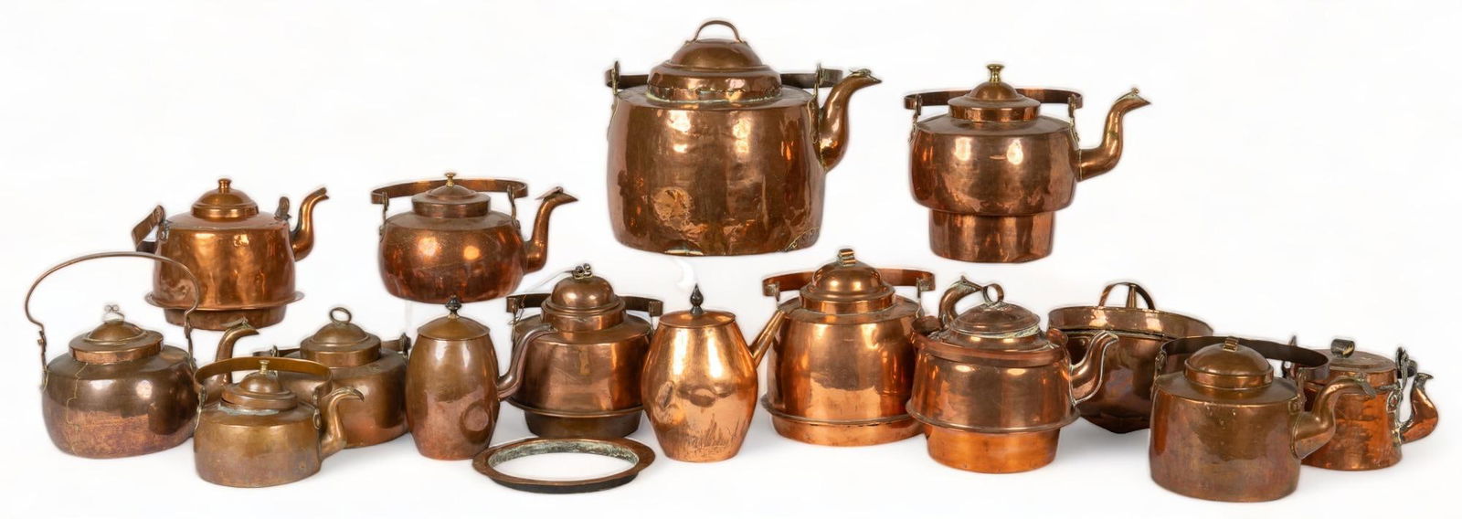 Collection of Provincial Copper Kettles (1 of 5)