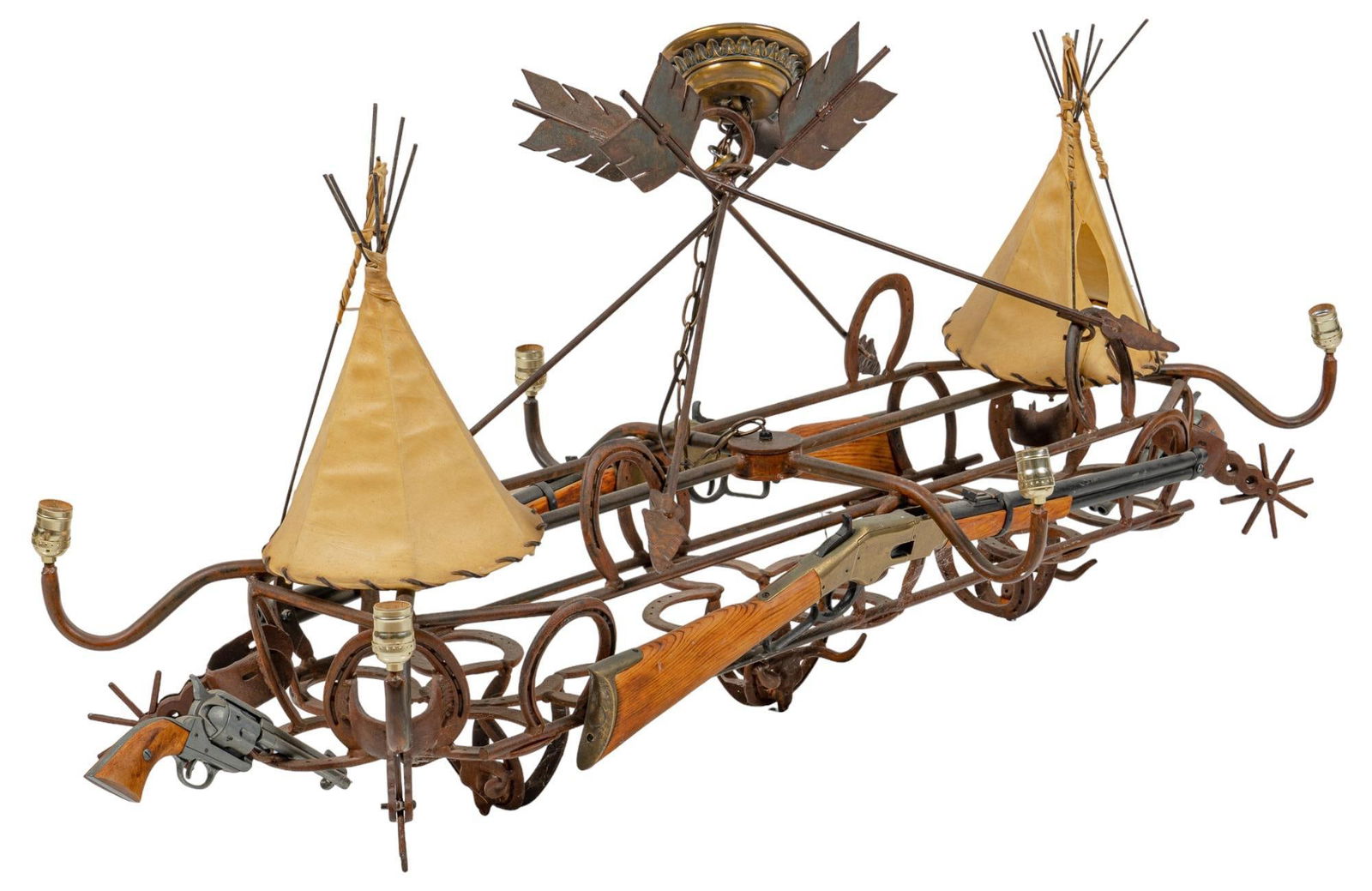 Large Western Style Hanging Light Fixture (1 of 7)