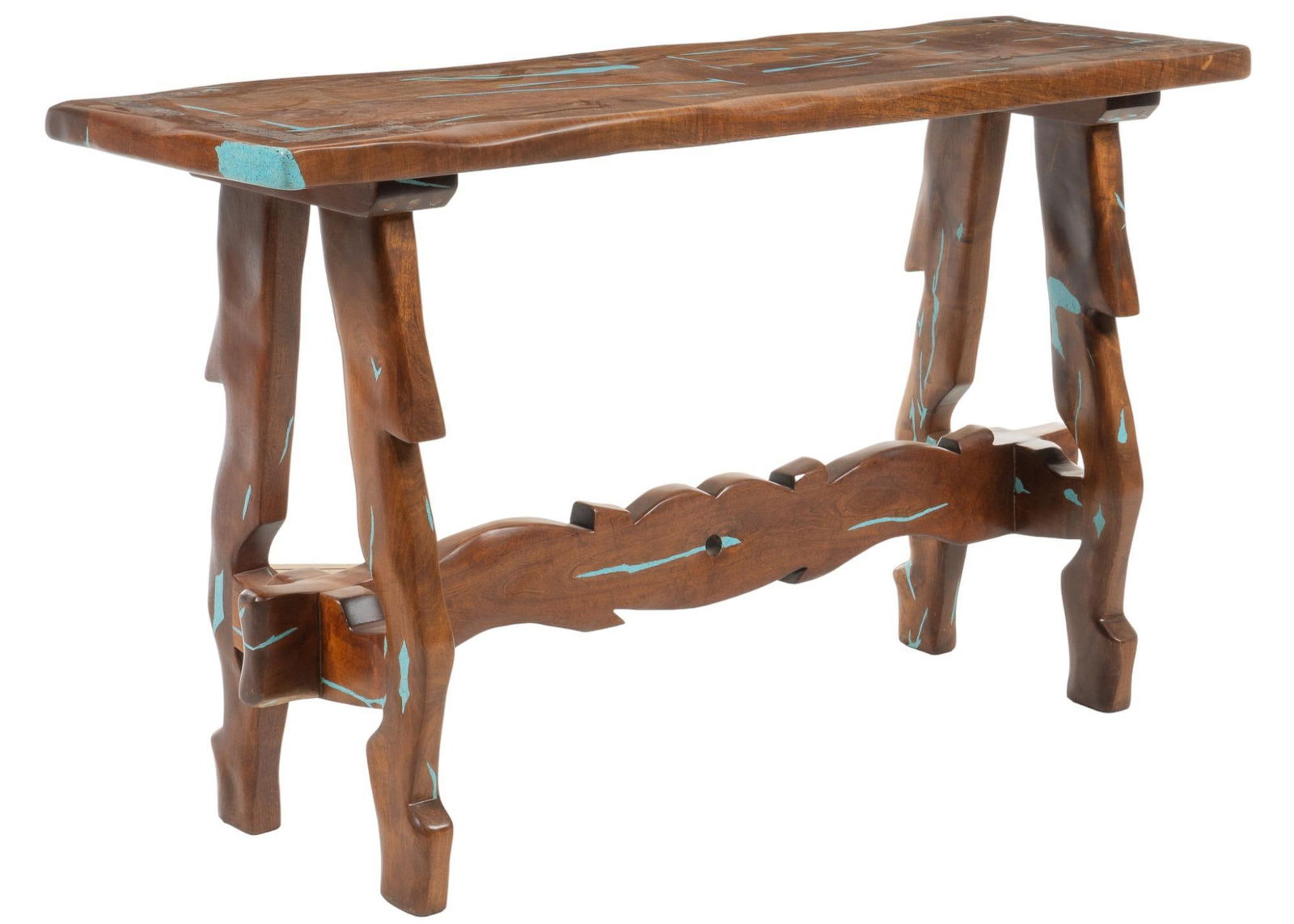 Mesquite Turquoise Inlay Console Table (1 of 8)