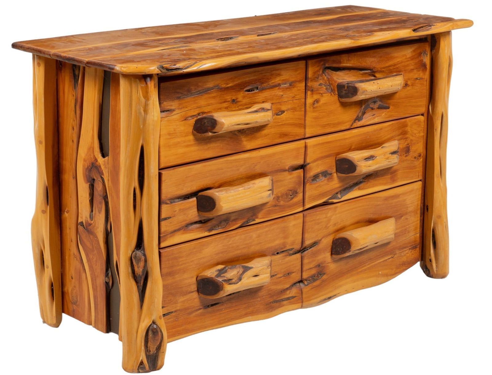 Live Edge Red Cedar Log Chest of Drawers (1 of 9)