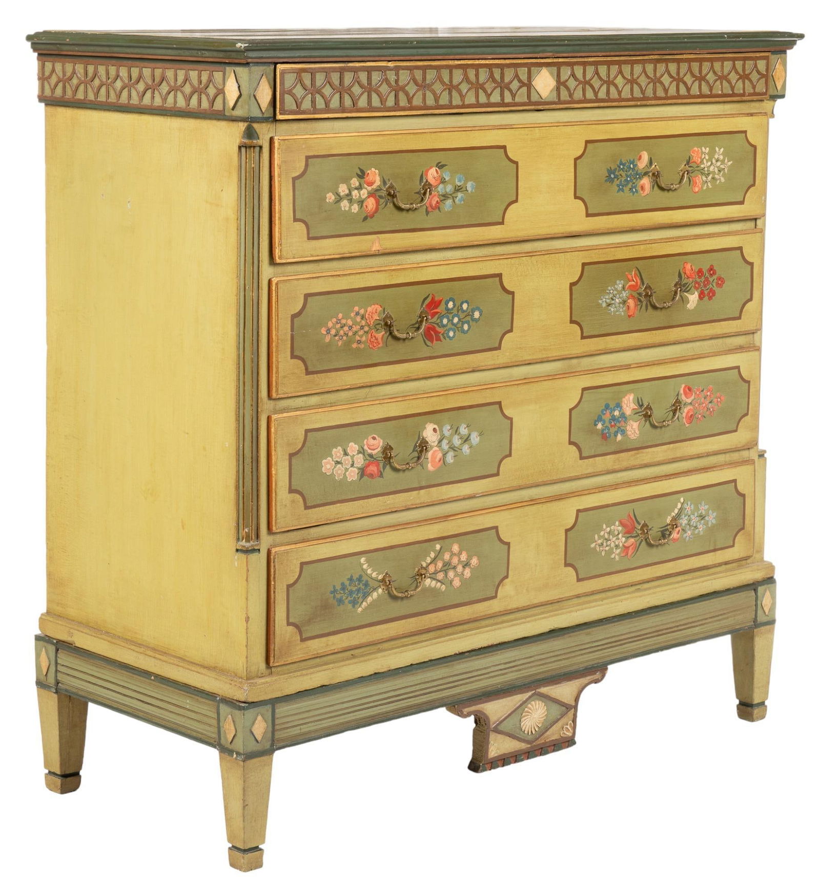 Louis XV Hand Painted Chest of Drawers (1 of 9)