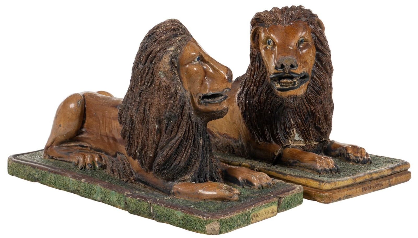 Pair of Hurlford Ceramic Lion Sculptures (1 of 11)