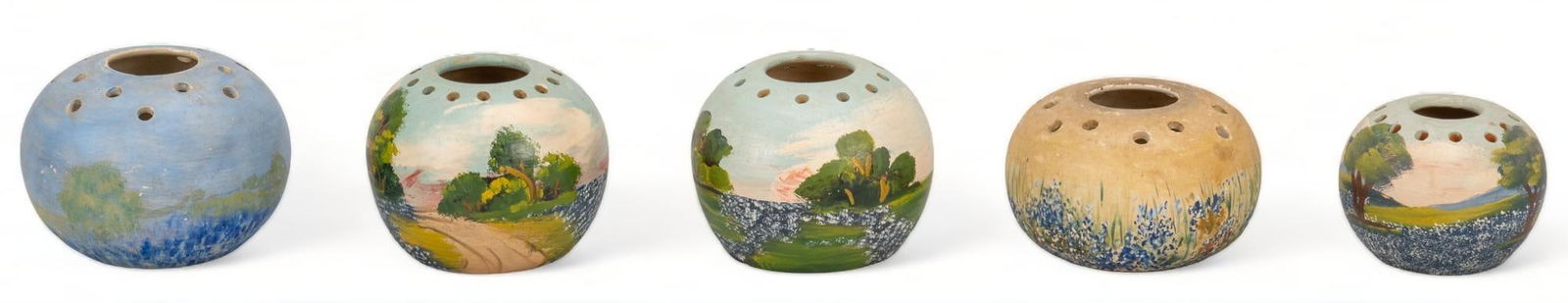 Group of (5) San Juan Art Pottery (San Antonio, Texas) Painted Vases (1 of 8)