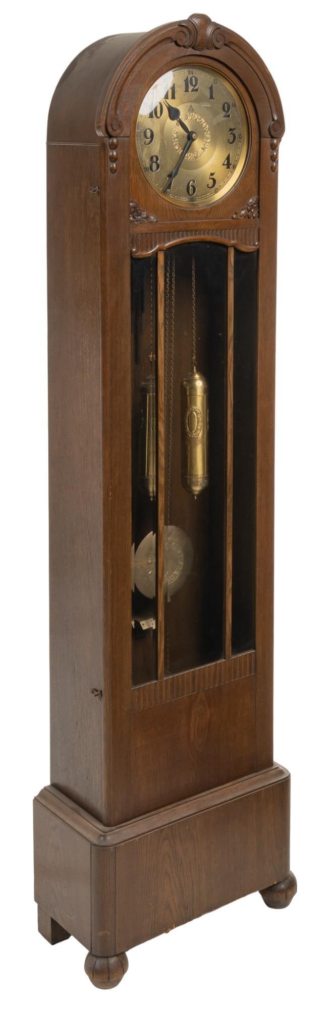 Alpina Antique Round Top Grandfather Clock Auction