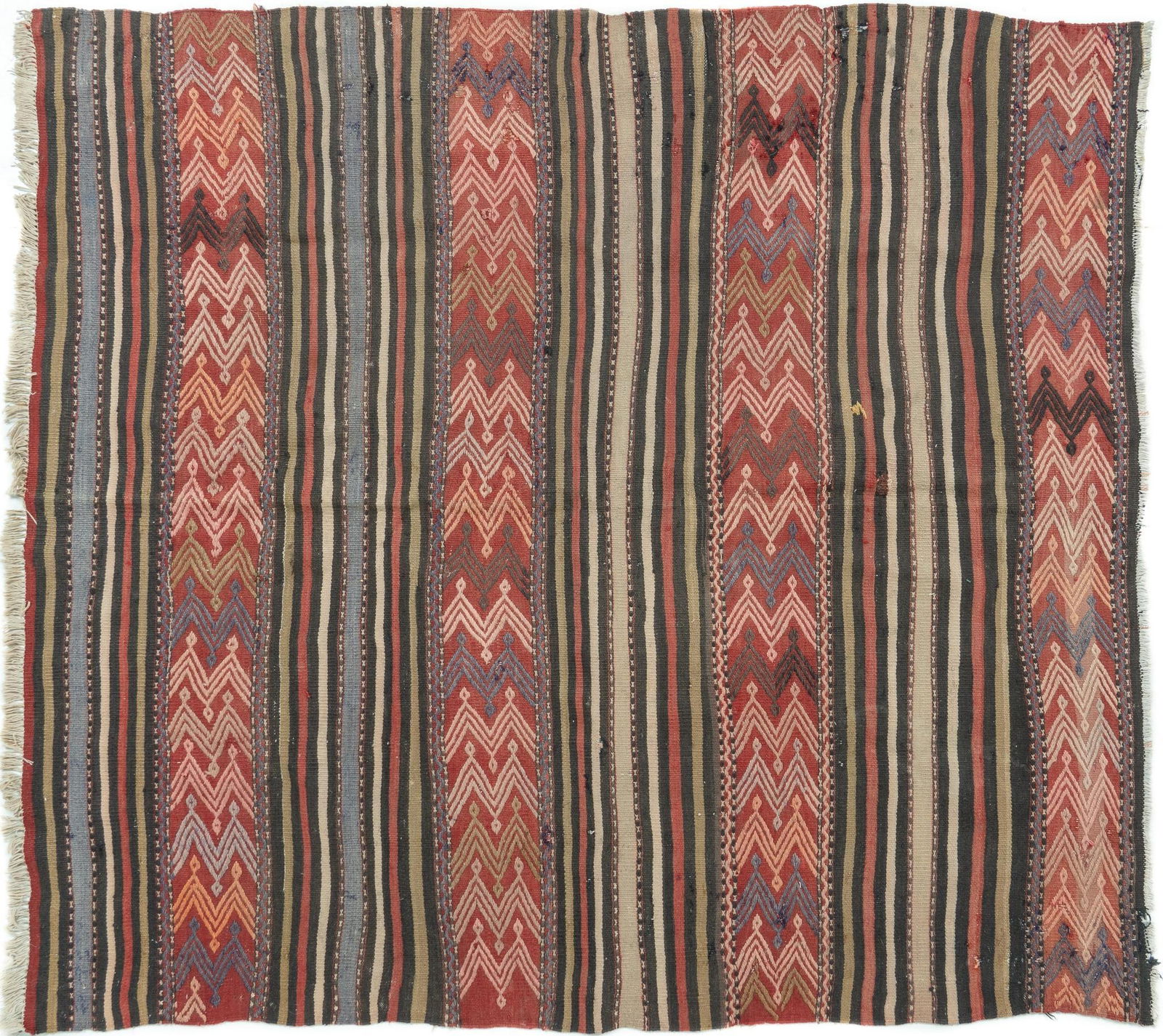 Hanndwoven Antique Kilim Rug, 5 ft. 5 in. x 4 ft. 10 in. (1 of 4)