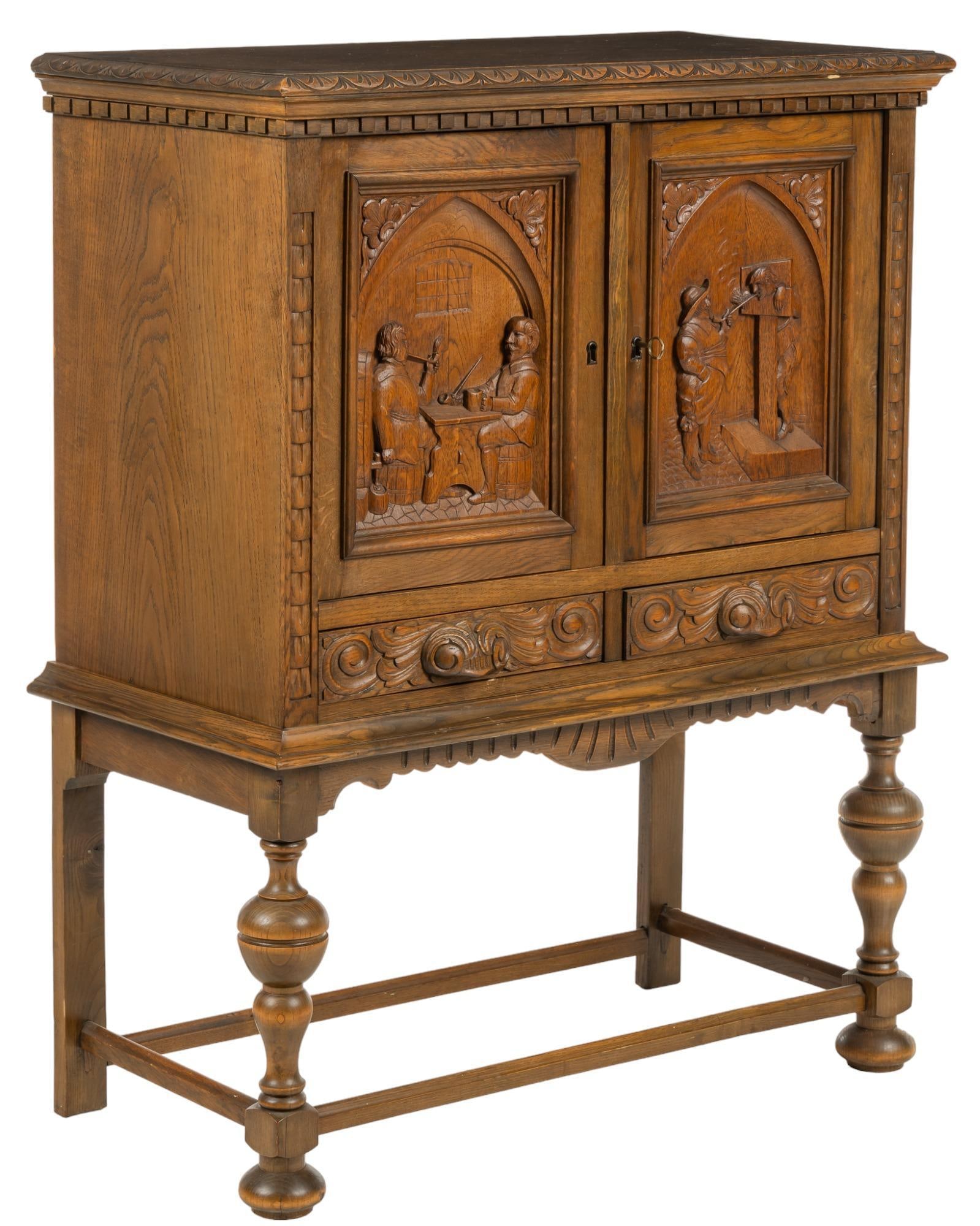 Medieval Revival Style Cabinet (1 of 7)