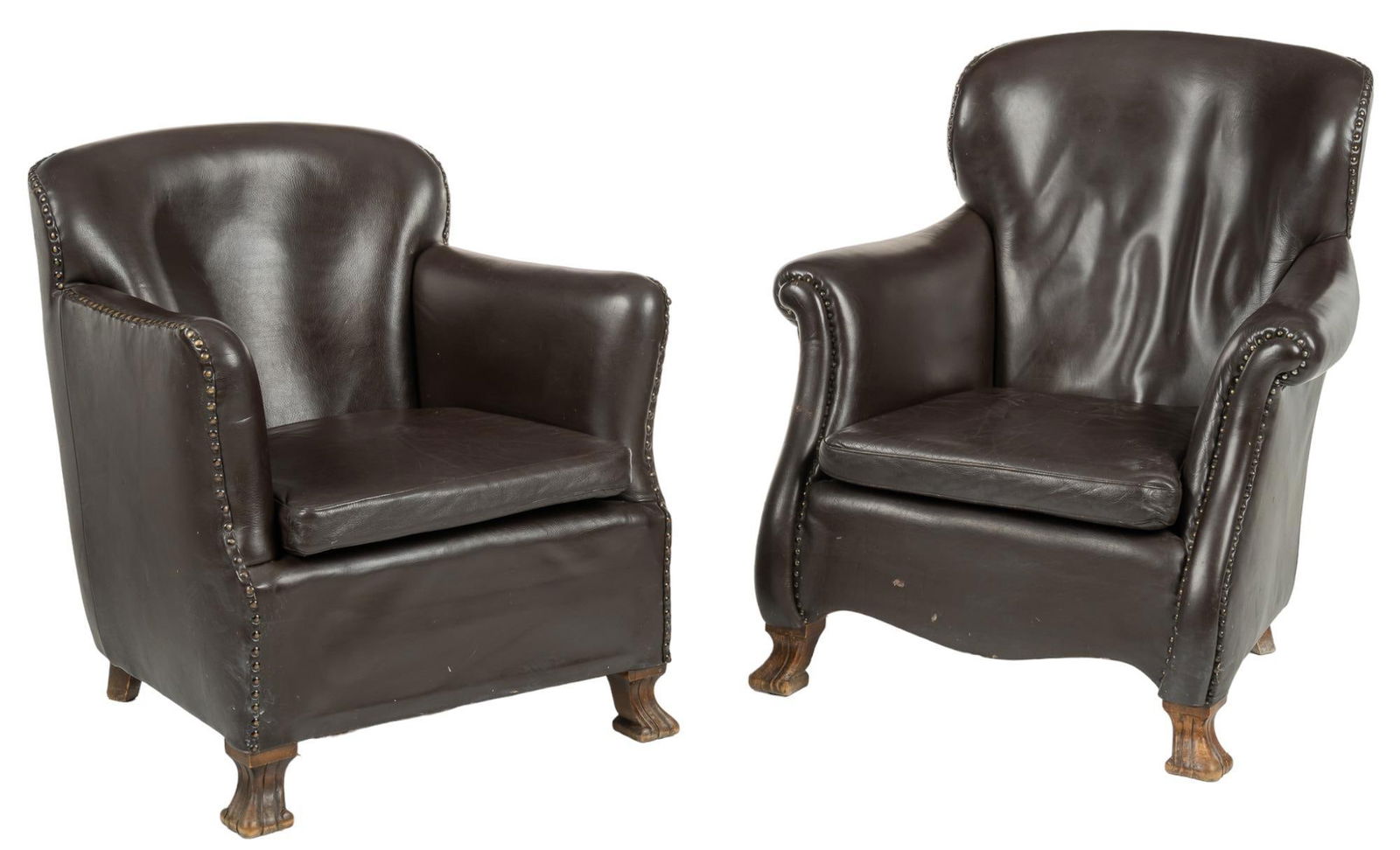 (2) Vintage Leather Armchairs (1 of 8)