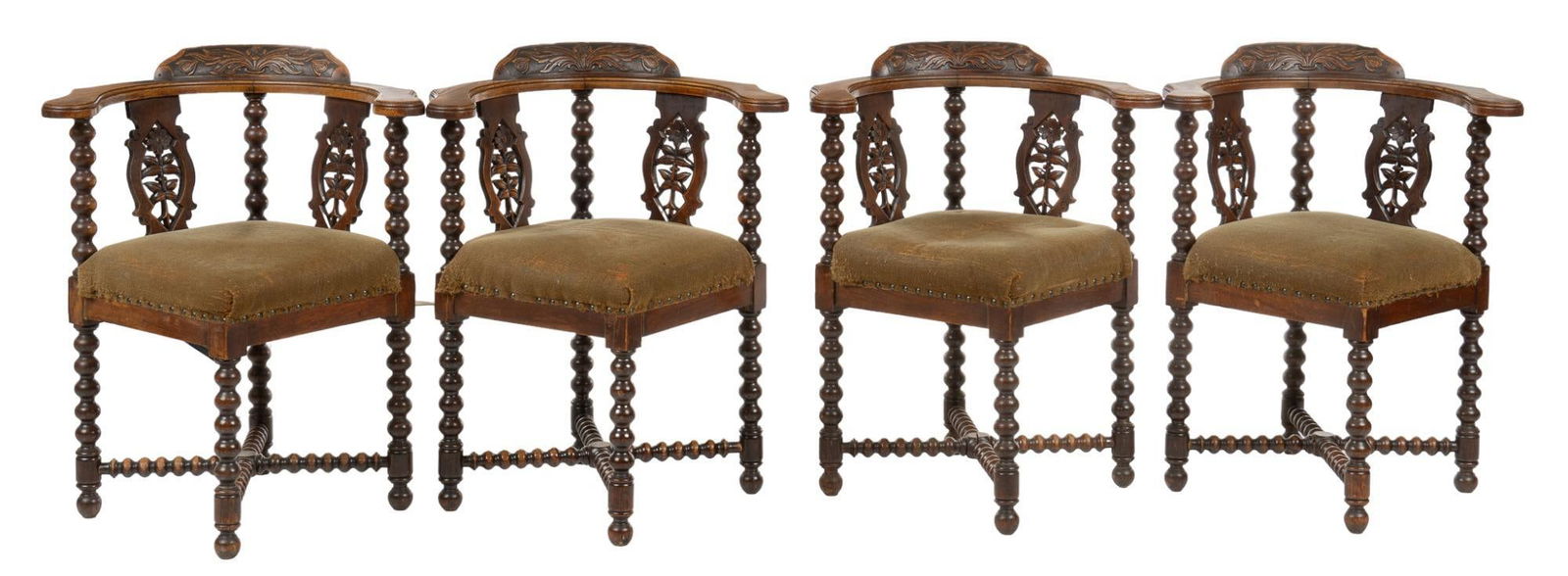 Set of (4) Bobbin Corner Chairs (1 of 8)