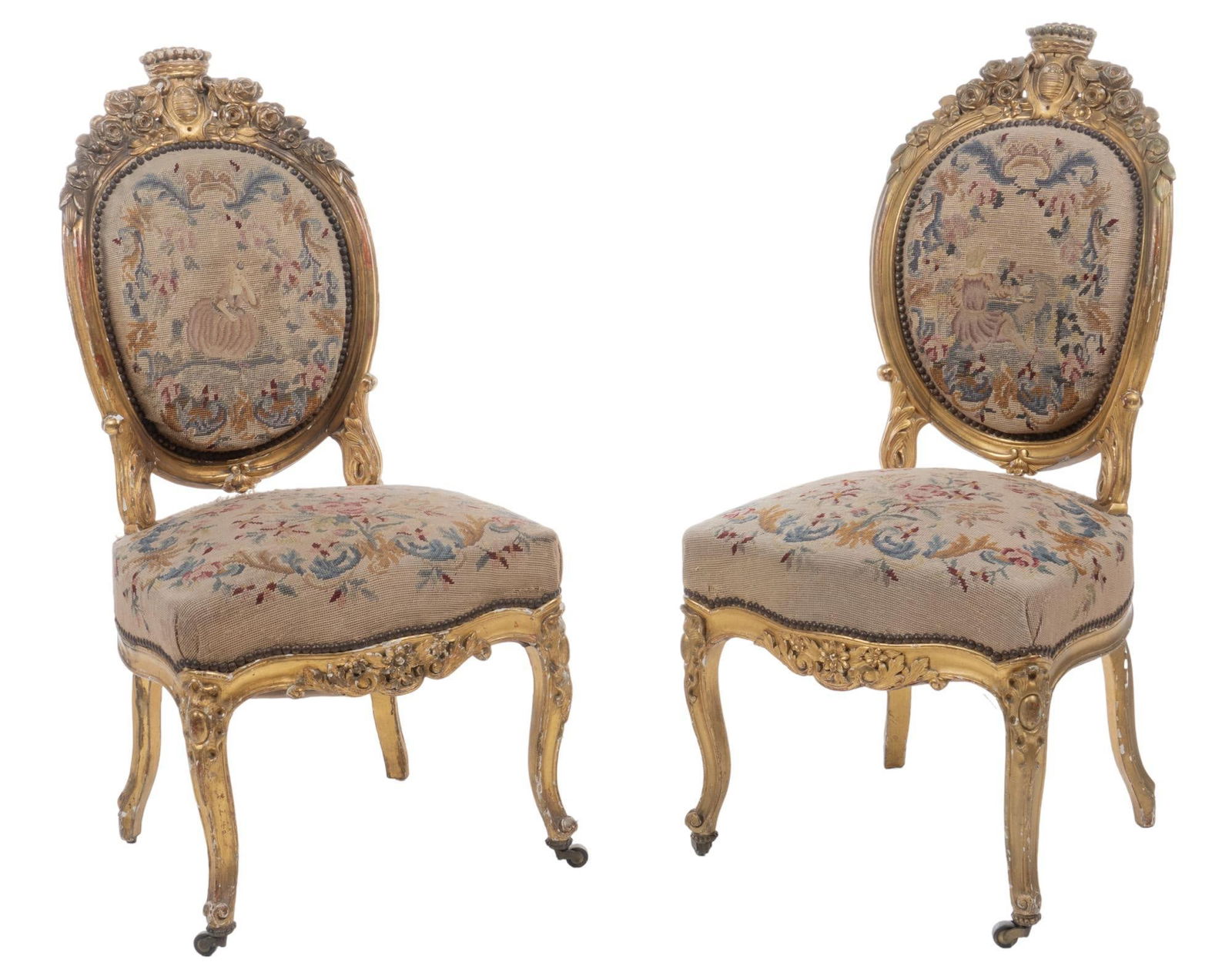 Pair of Louis XV Style Chairs (1 of 5)