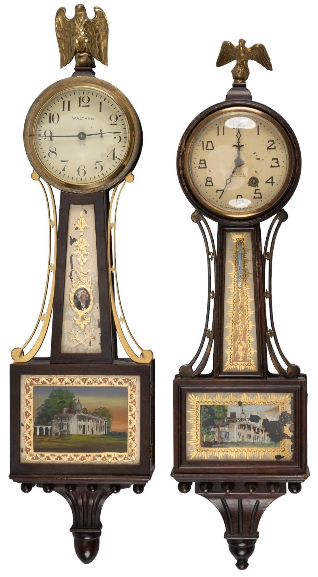 (2) Small Banjo Clocks (1 of 6)