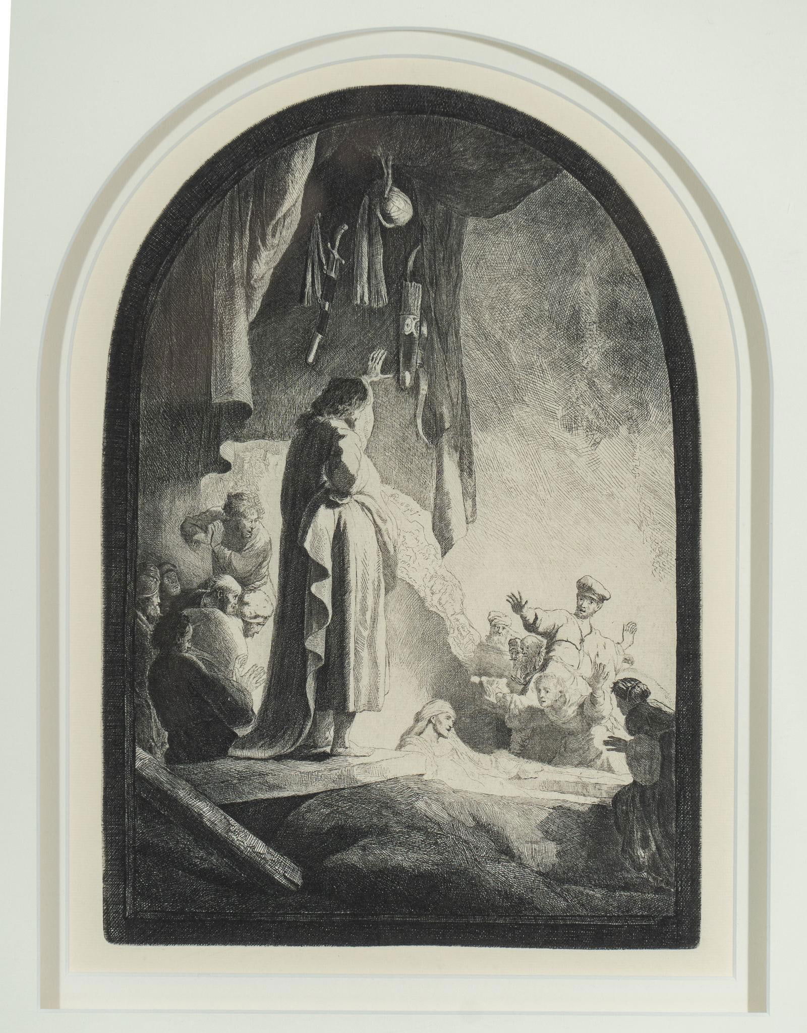 Rembrandt van Rijn, "The Raising of Lazarus", Etching (1 of 6)