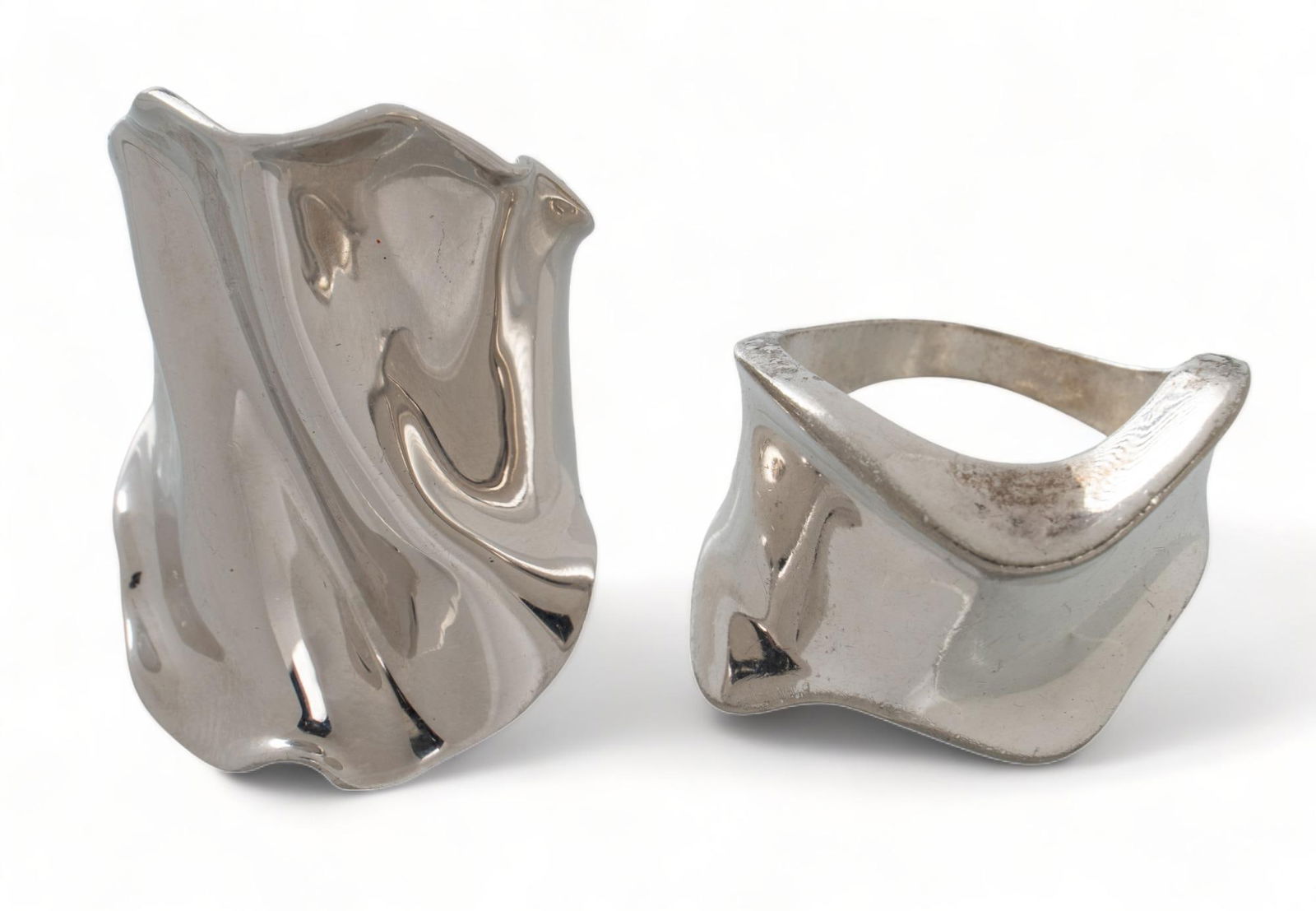 (2) Jacmel and Mark Milor Italian Sterling Silver Swirl Rings (1 of 5)