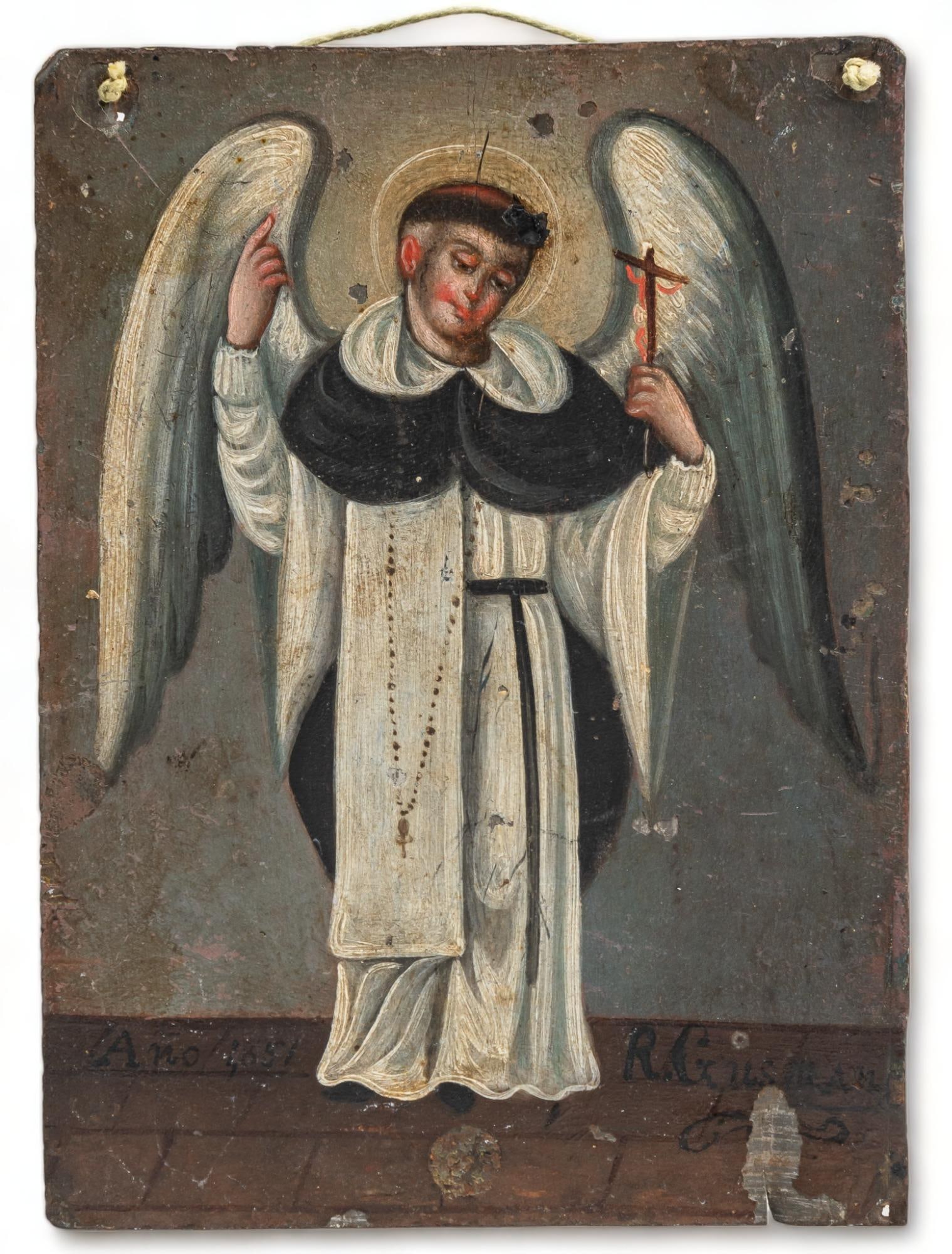 19th C. Mexican Retablo, San Vicente Ferrer (1 of 3)