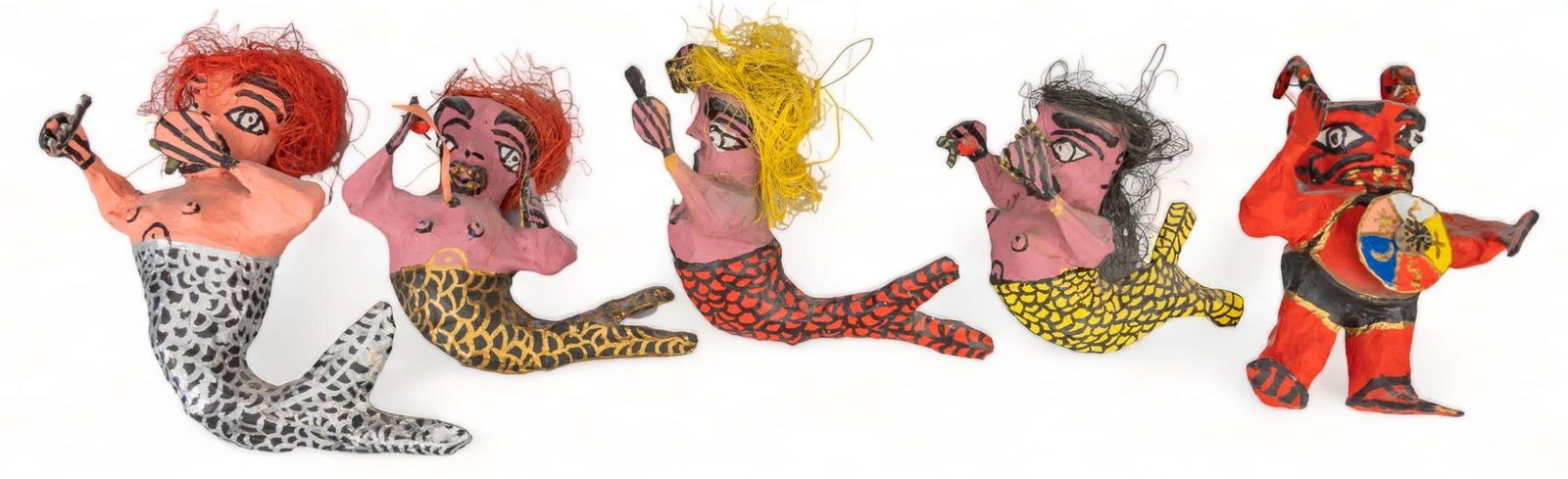 Attrib. Carmen Caballero Sevilla, Set of (5) Papier Mache Judas Figures (1 of 7)