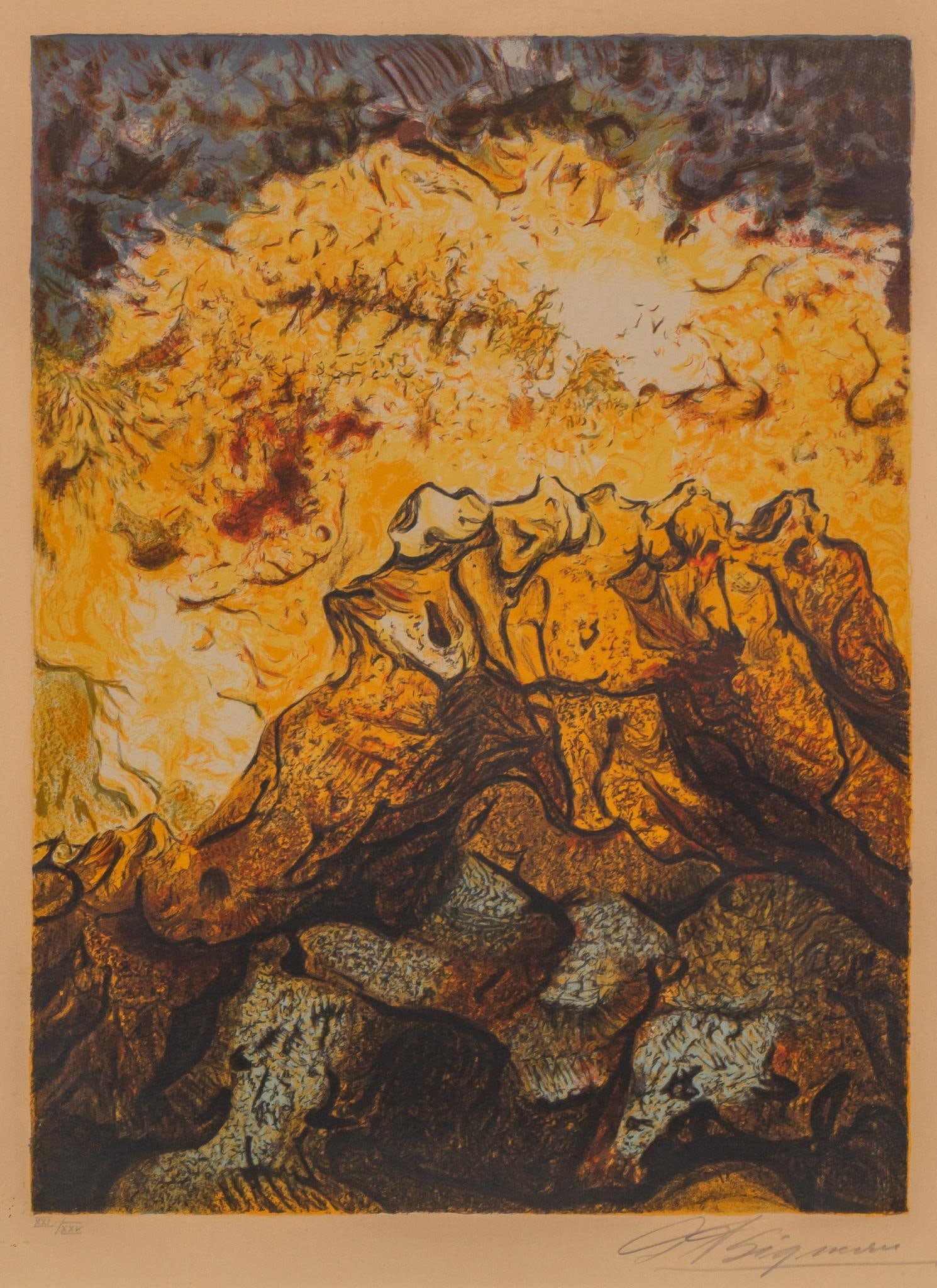 David Alfaro Siqueiros, "Volcano", 21/25 (1 of 4)