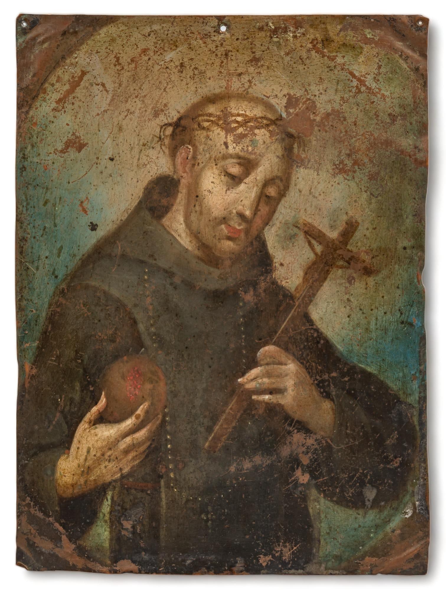 19th C. Mexican Retablo,  San Juan de Dios (1 of 3)