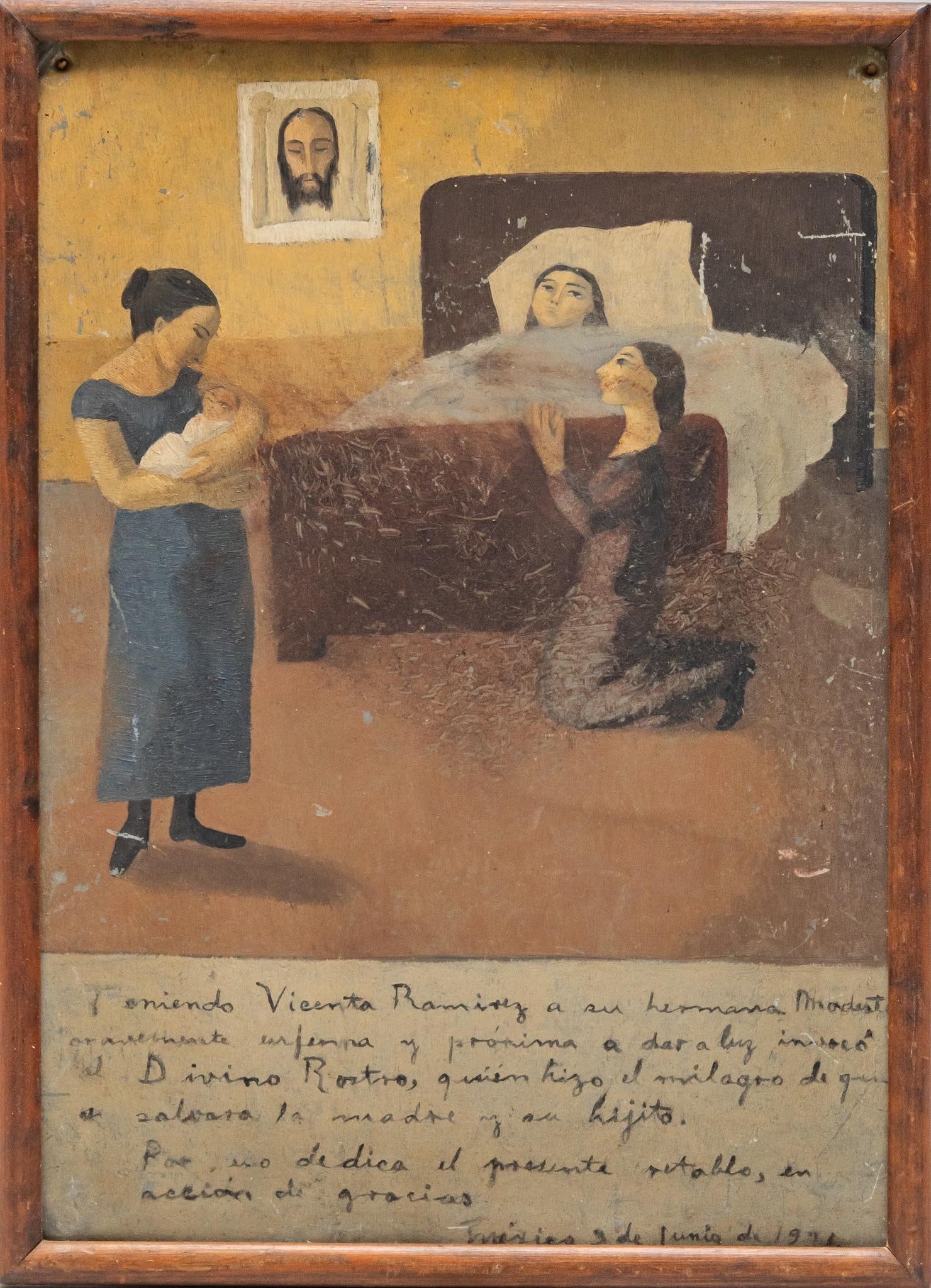 20th C. Ex-Voto, El Rostro Divino (1 of 4)