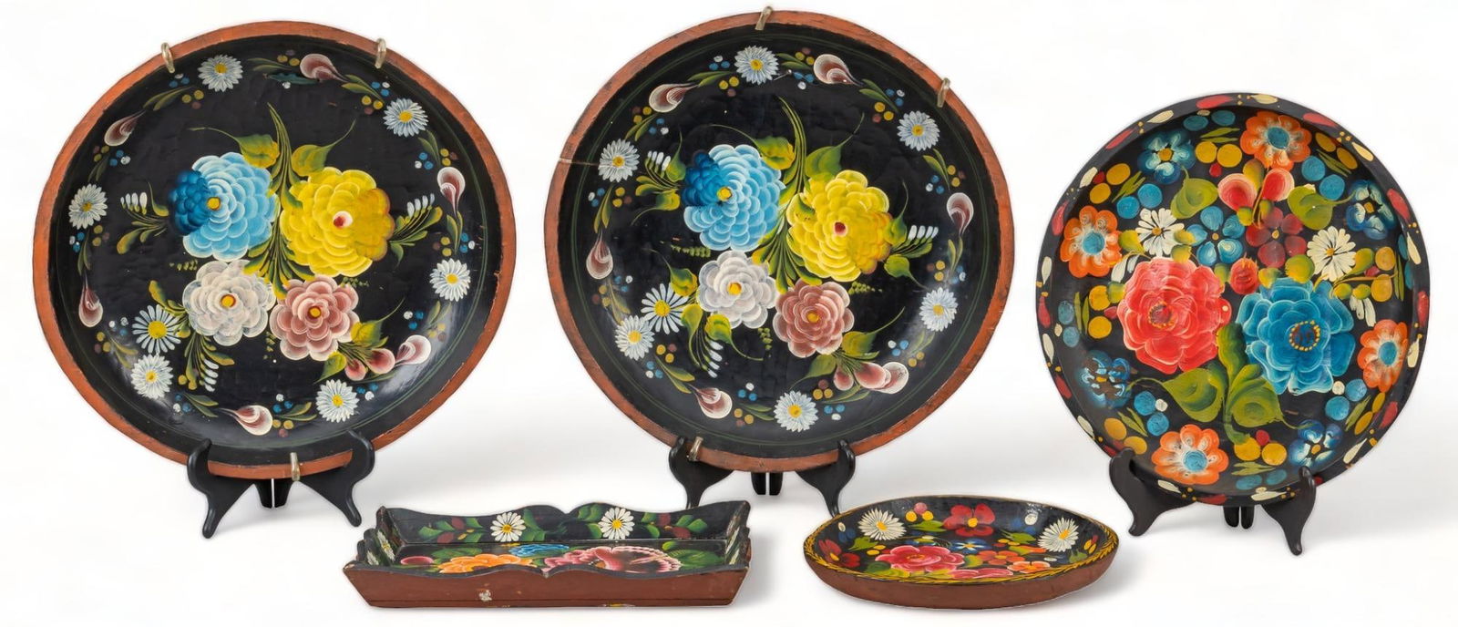 Set of (5) Lacquerware Batea Trays (1 of 6)