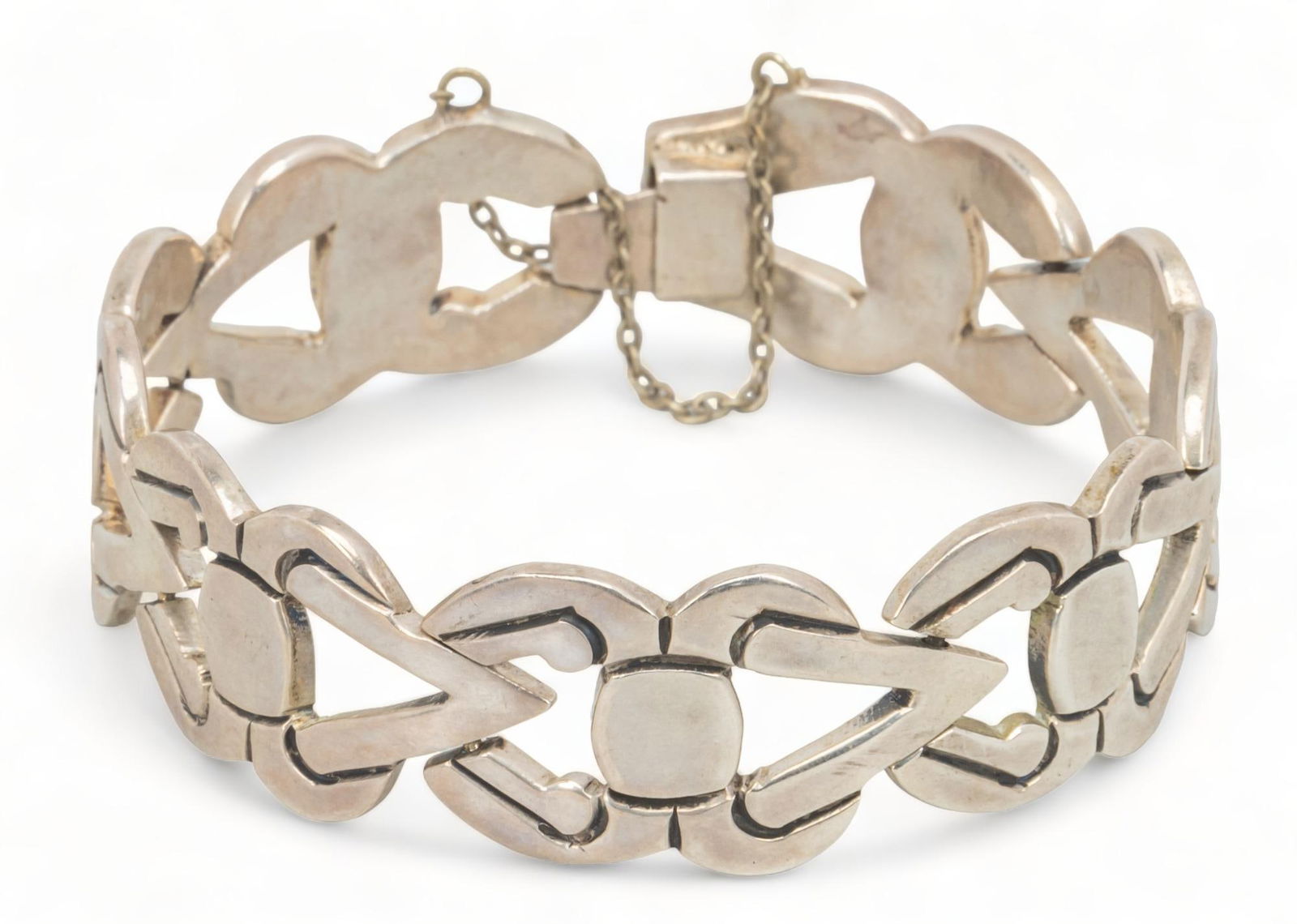 Mexican Sterling Silver Link Bracelet (1 of 5)