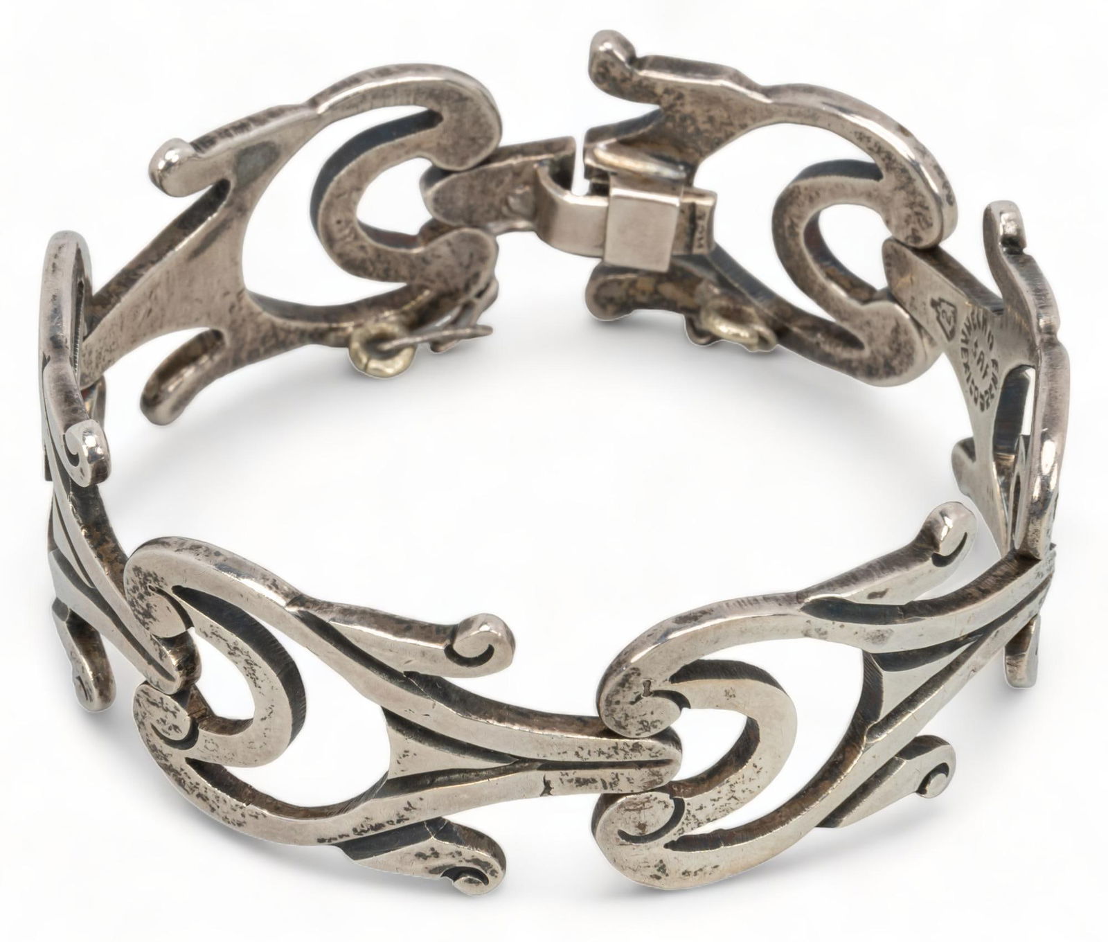 Mexican Sterling Silver Link Bracelet (1 of 5)