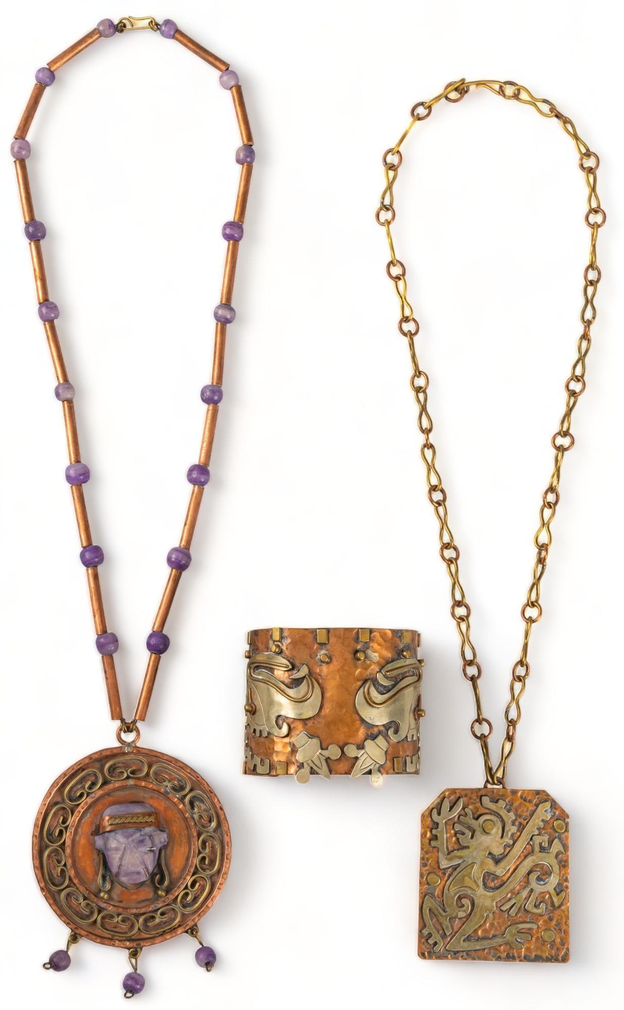 (3) Casa Maya Brass and Copper Necklaces and Cuff Bracelet (1 of 4)