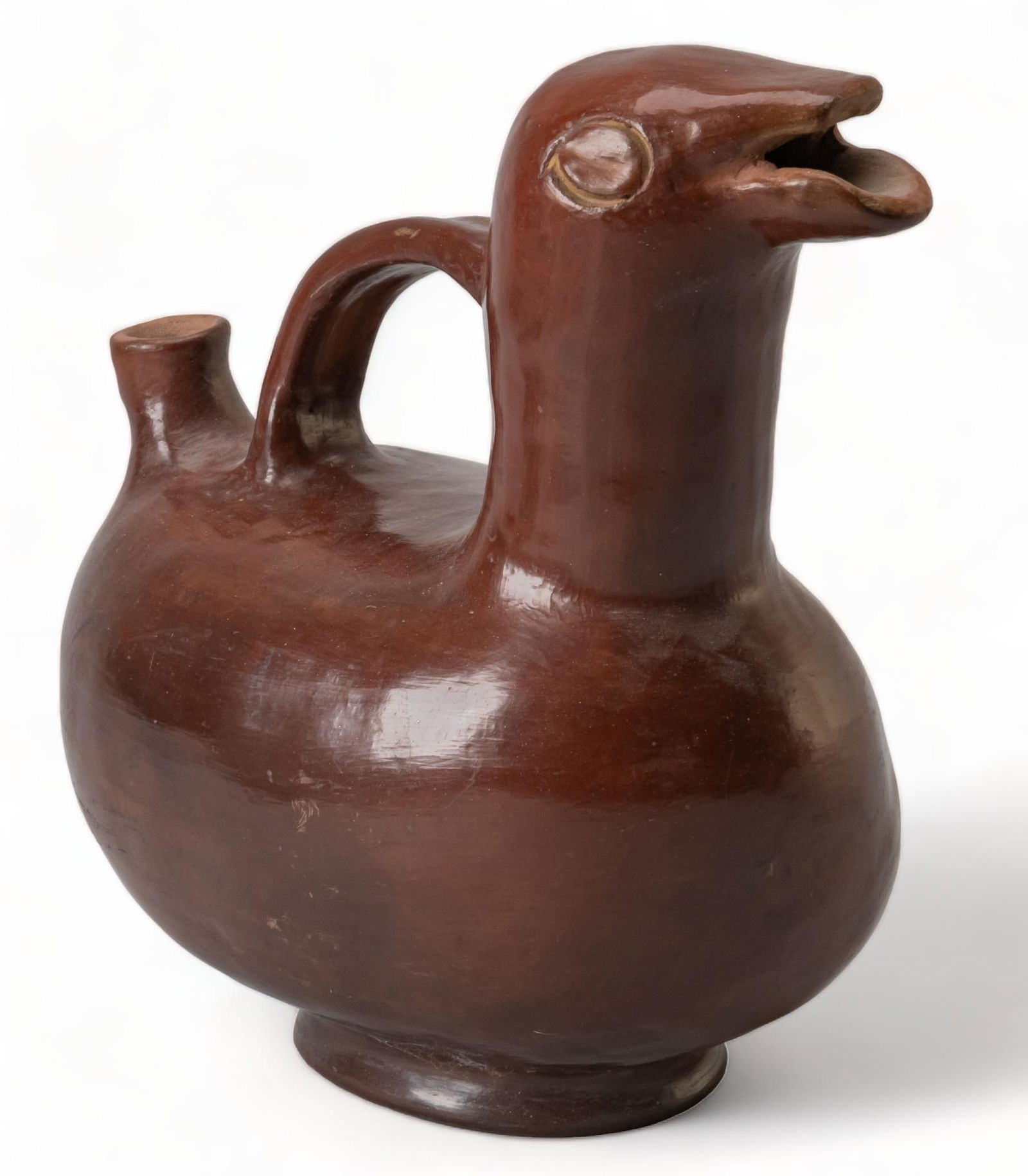 Attrib. Heron Martinez Mendoza, Burnished Duck Vessel (1 of 6)