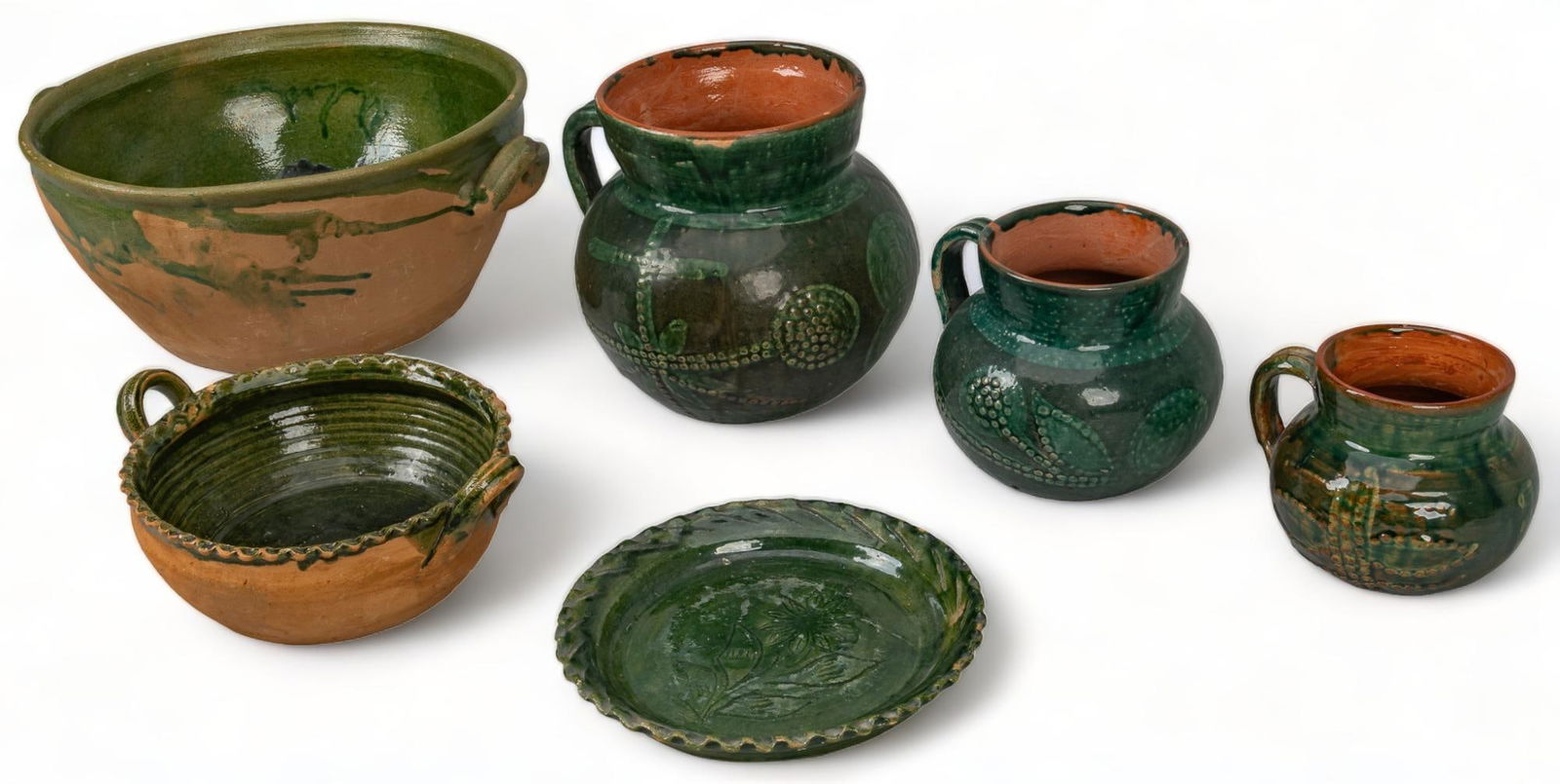 Group of (6) Oaxacan Greenware Pottery (1 of 7)