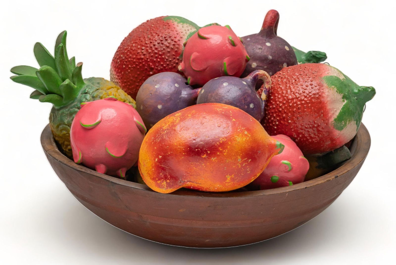 Mexican Folk Art Pottery Fruit Bowl Display (1 of 7)