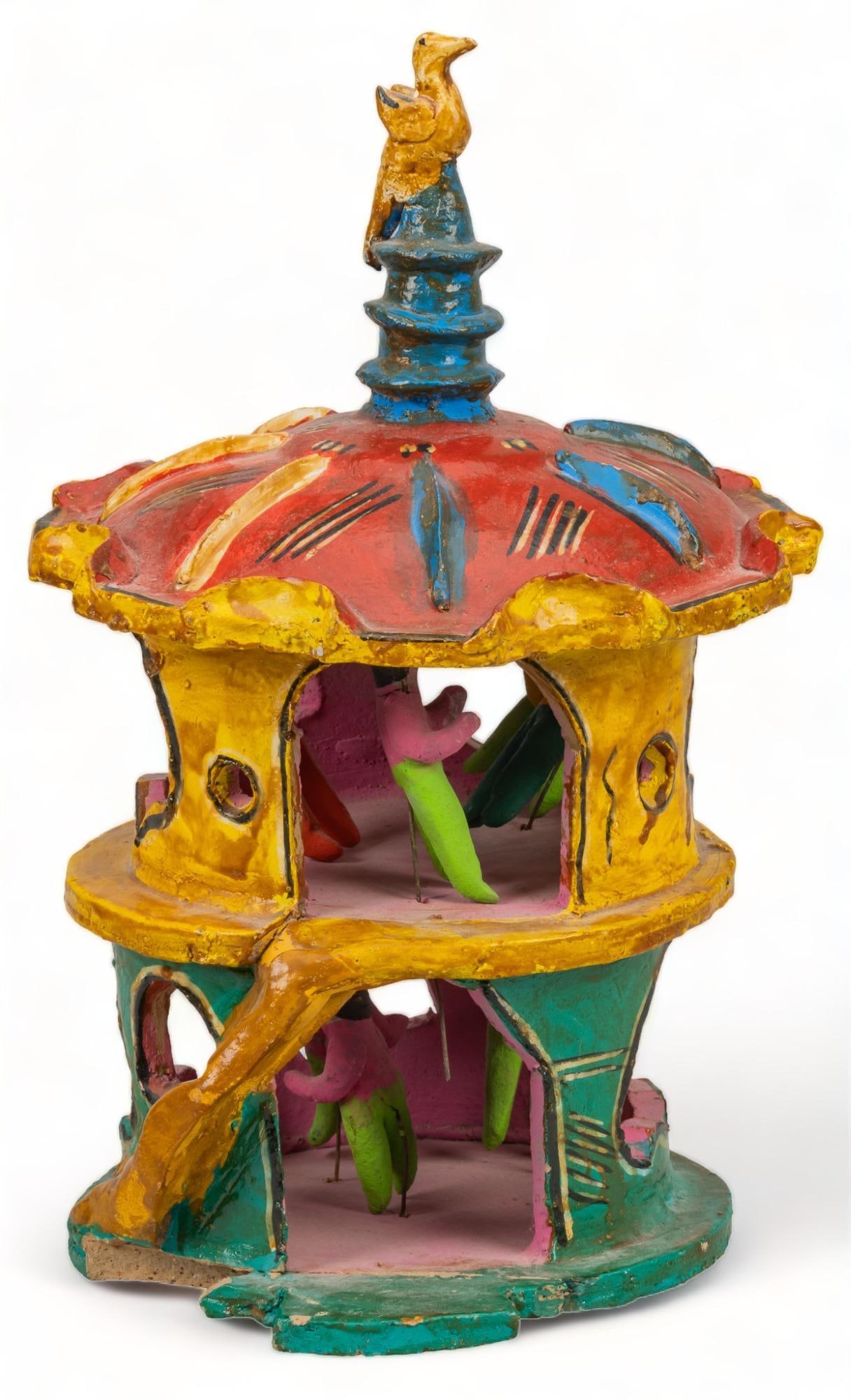 Mexican Folk Art Ceramic Gazebo (1 of 6)