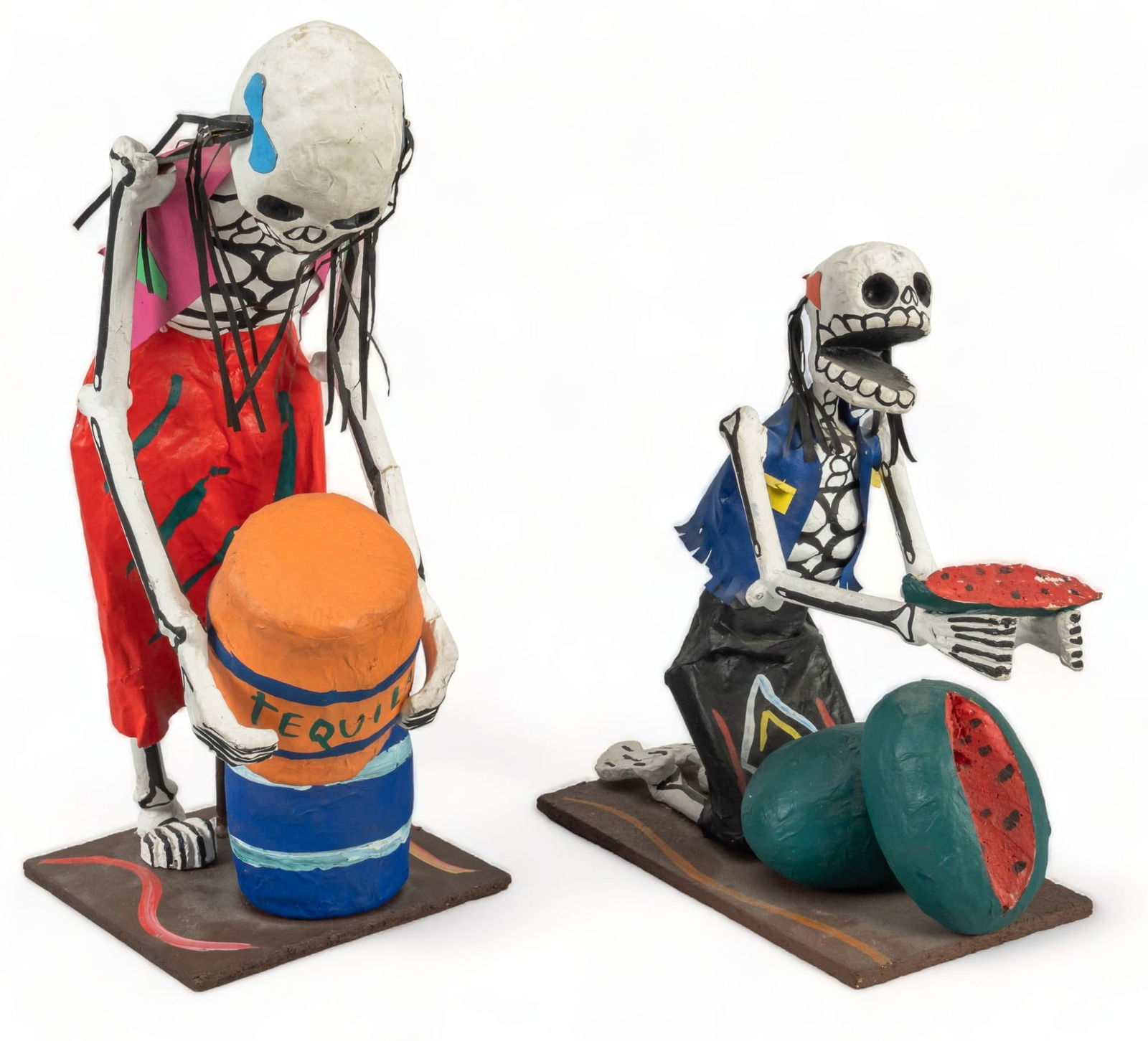 (2) Papier Mache Vendor Figures (1 of 8)