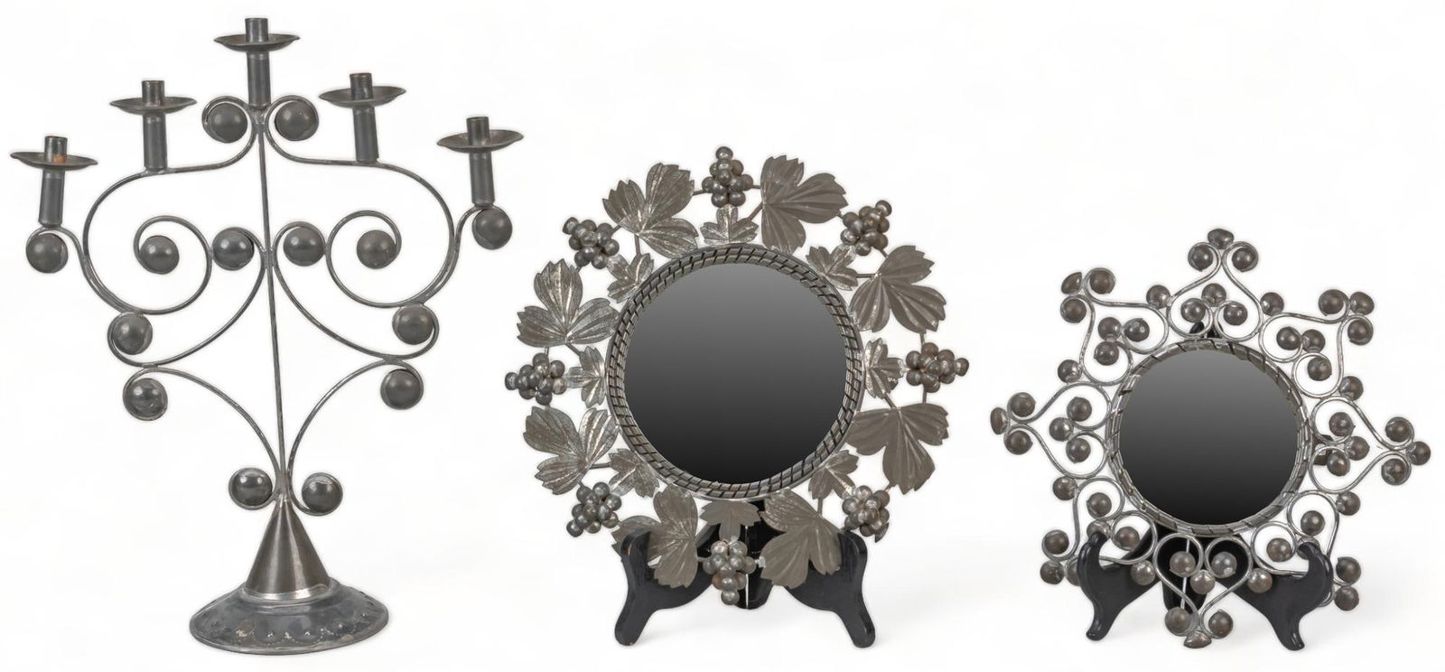(2) Punched Tin Mirrors and Candelabra (1 of 7)