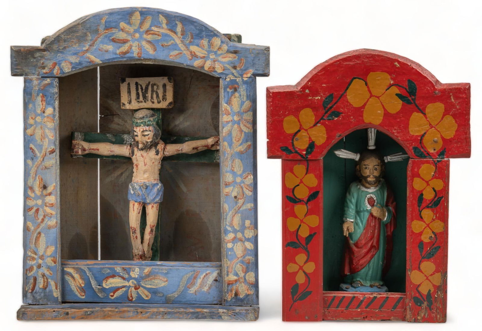 (2) 20th C. Carved Cristos (1 of 6)