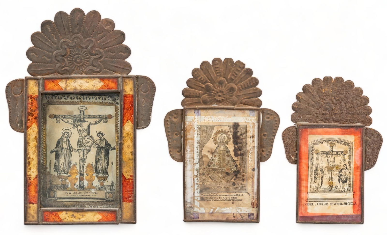 Set of (3) Mexican Retablos, N.S. Crucificado and N.S (1 of 8)