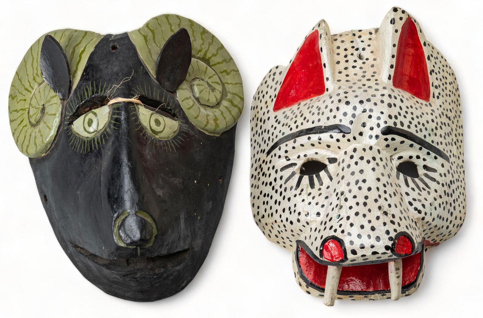 (2) Mexican Folk Art Masks (1 of 6)
