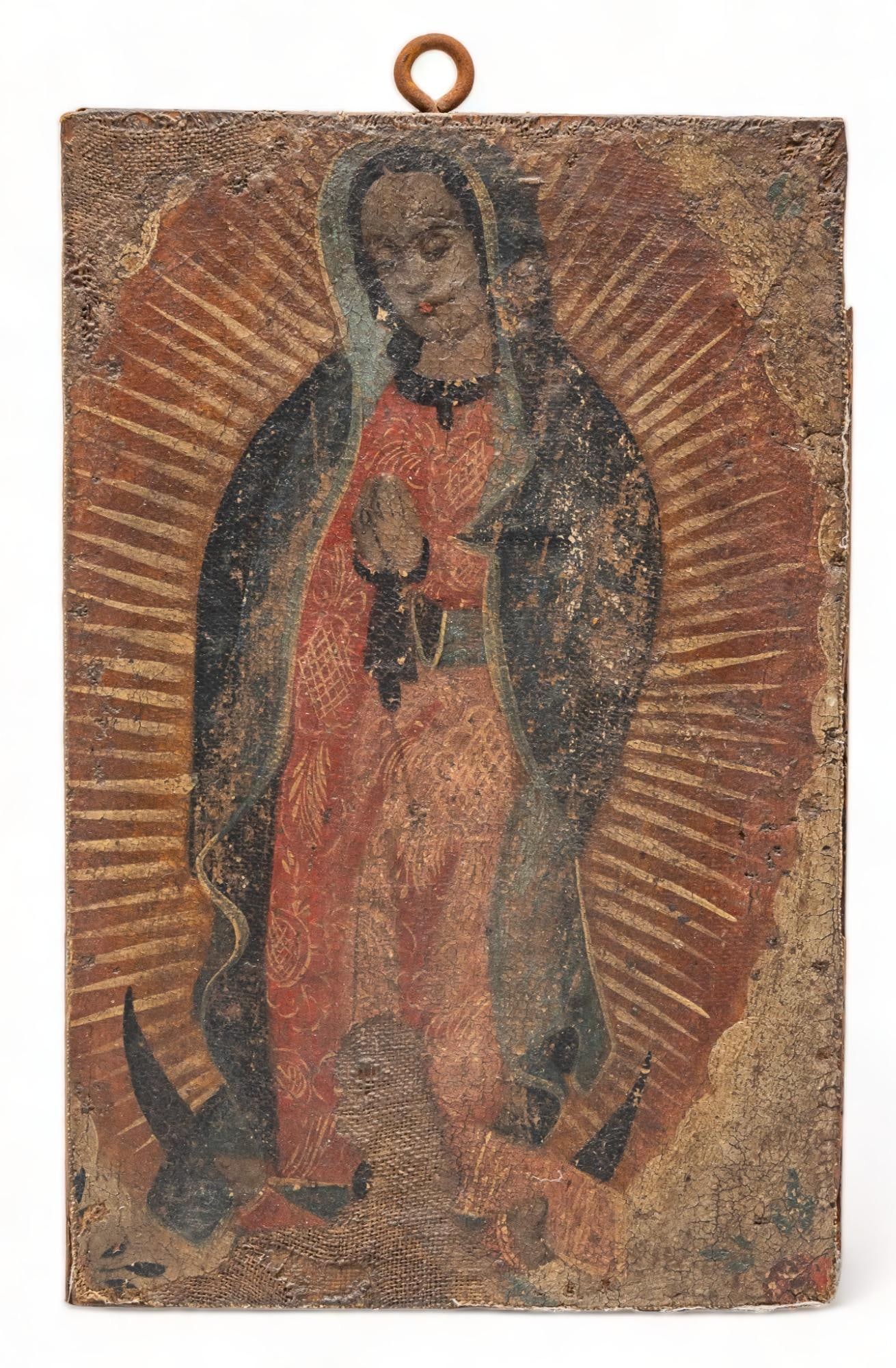 19th C. Mexican Retablo, N.S. de Guadalupe (1 of 3)