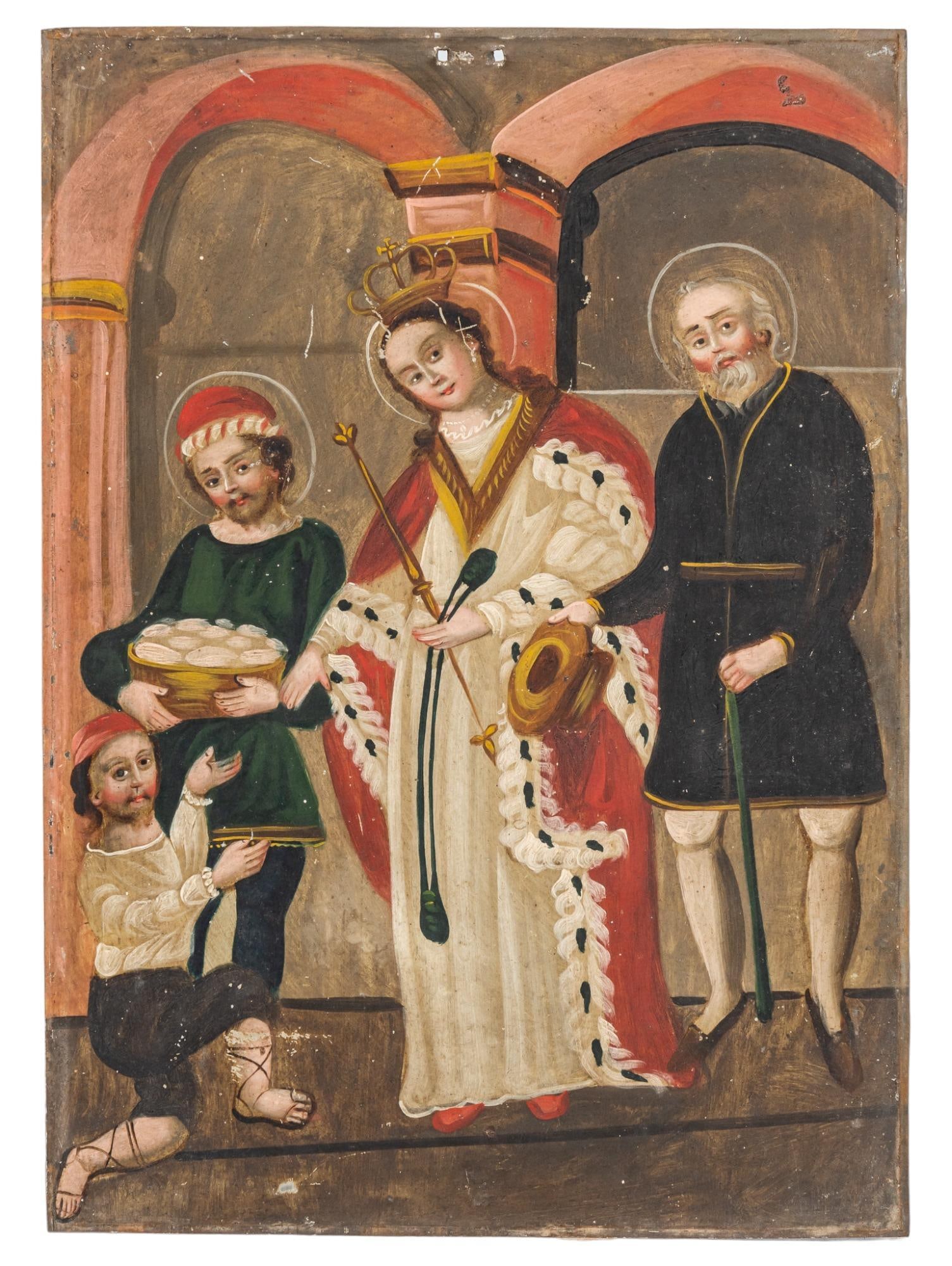 19th C. Mexican Retablo, Unidentified Saint (1 of 3)