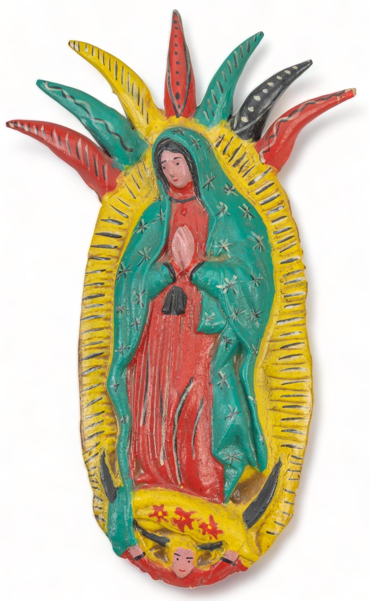 Virgen de Guadalupe Ceramic Wall Plaque (1 of 5)