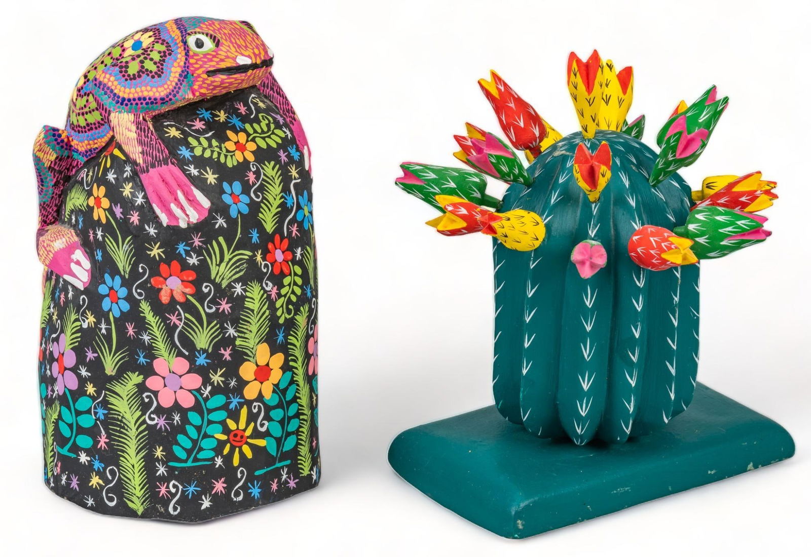 (2) Carved Oaxacan Folk Art Sculptures (1 of 7)