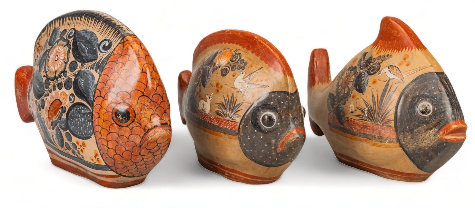Set of (3) Large Tonala Fish (1 of 7)