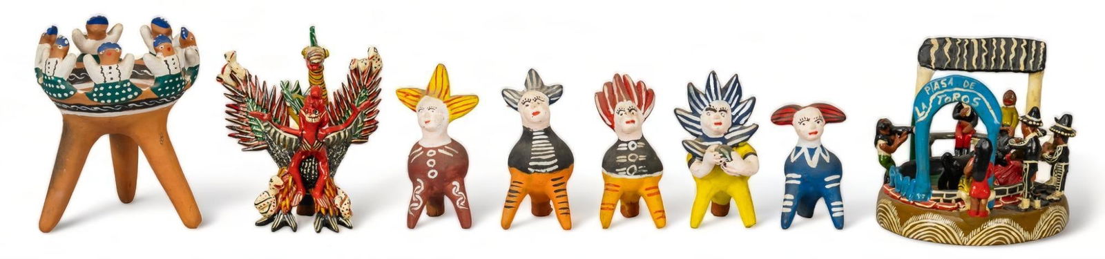 Collection of (8) Michoacan Ceramic Figurines (1 of 8)