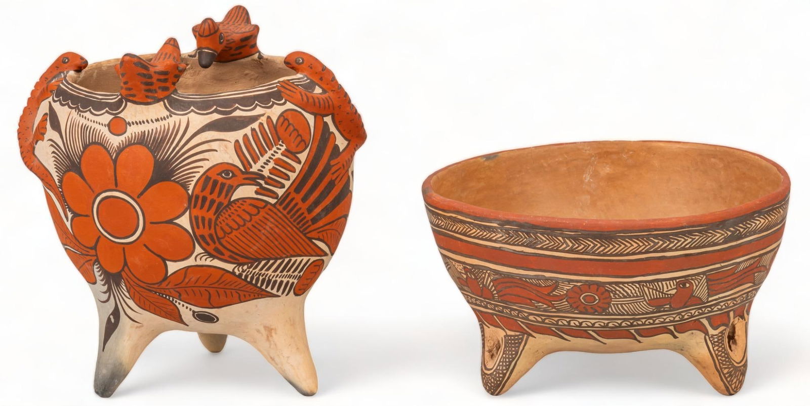 (2) Guerrero Folk Art Ceramic Bowls (1 of 7)