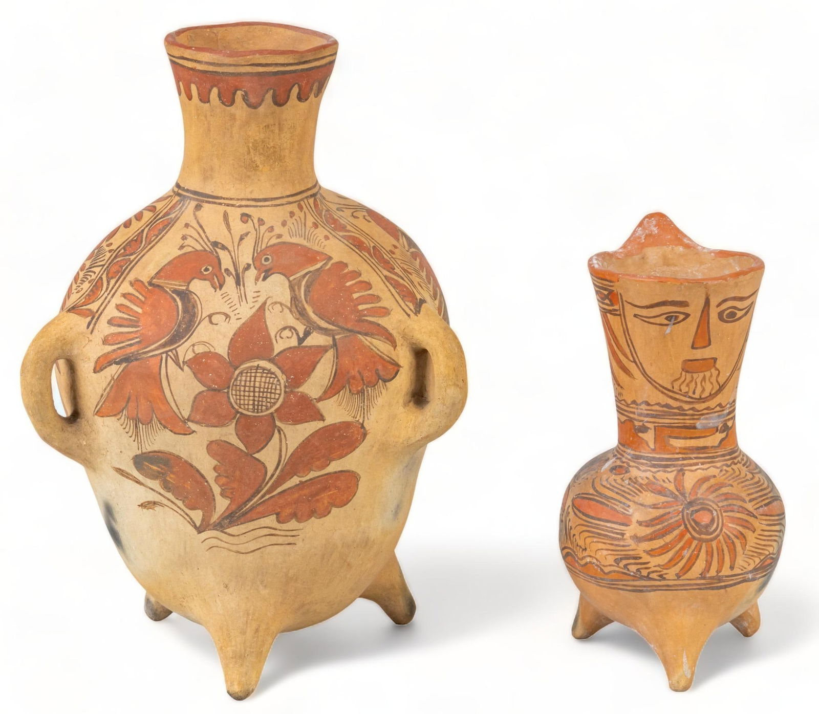 (2) Guerrero Folk Art Tripod Vessels (1 of 7)