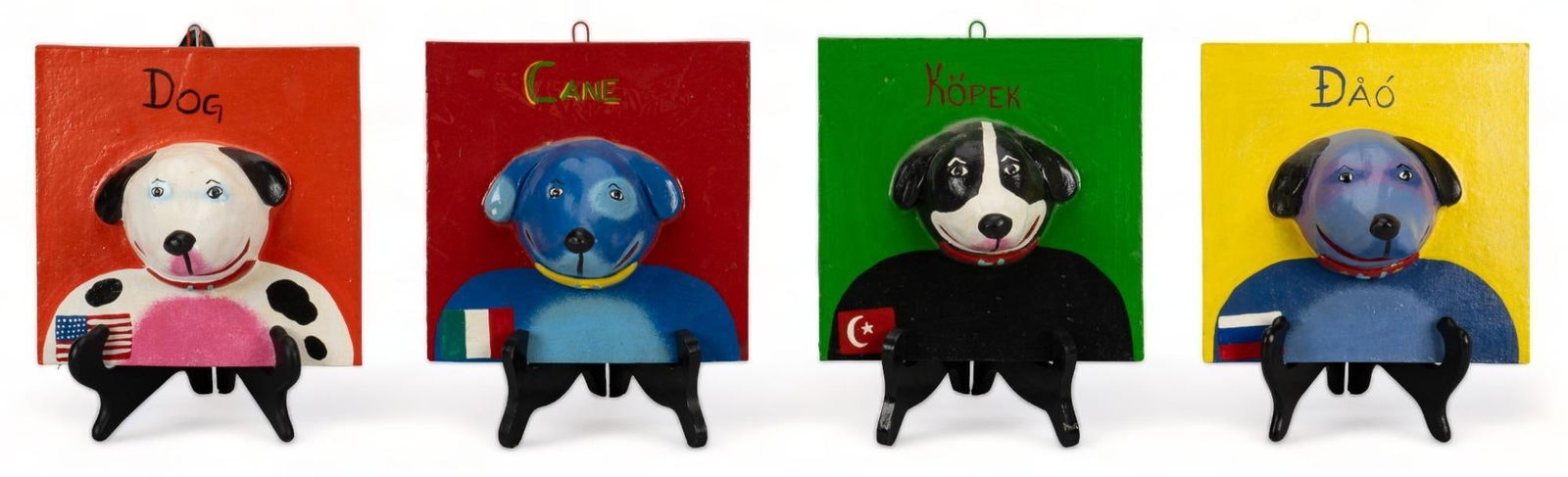 Set of (4) Mexican Folk Art Plaques (1 of 9)