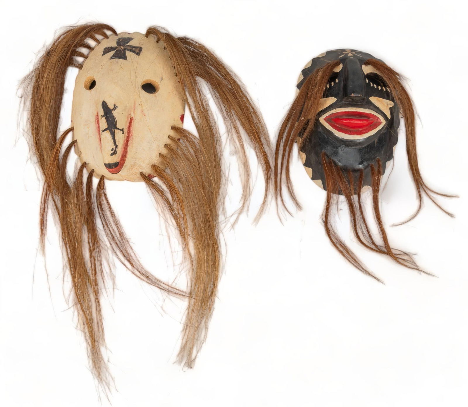 (2) Mexican Mayo-Yaqui Dance Masks (1 of 5)