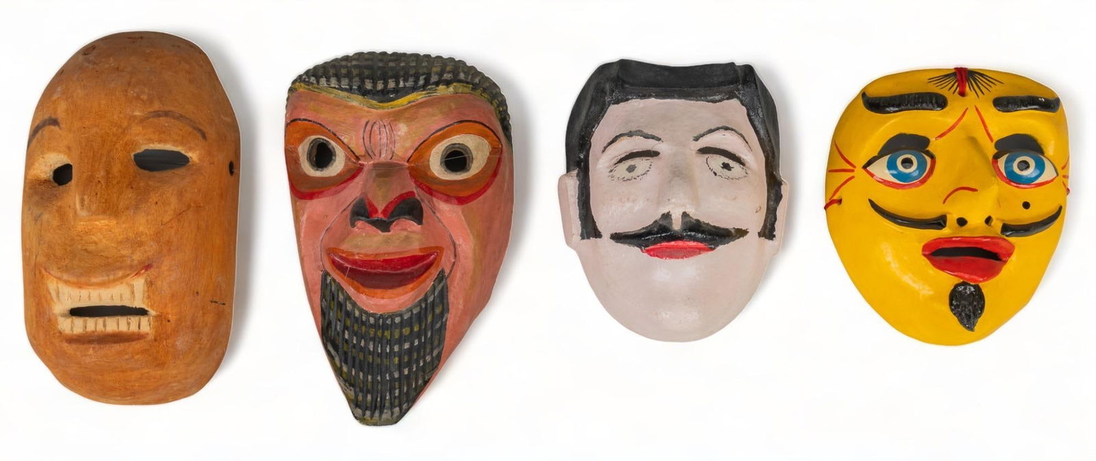 Group of (4) Mexican Dance Masks (1 of 7)