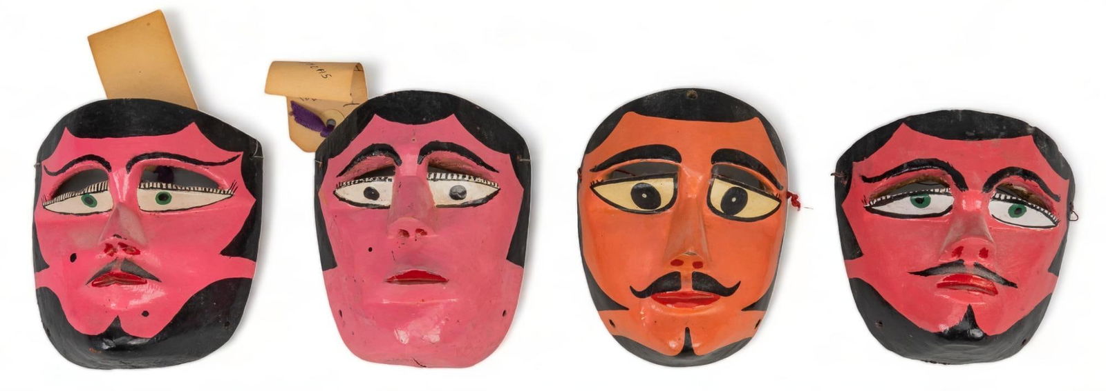 Collection of (5) Mexican Tejoneros Dance Masks (1 of 4)