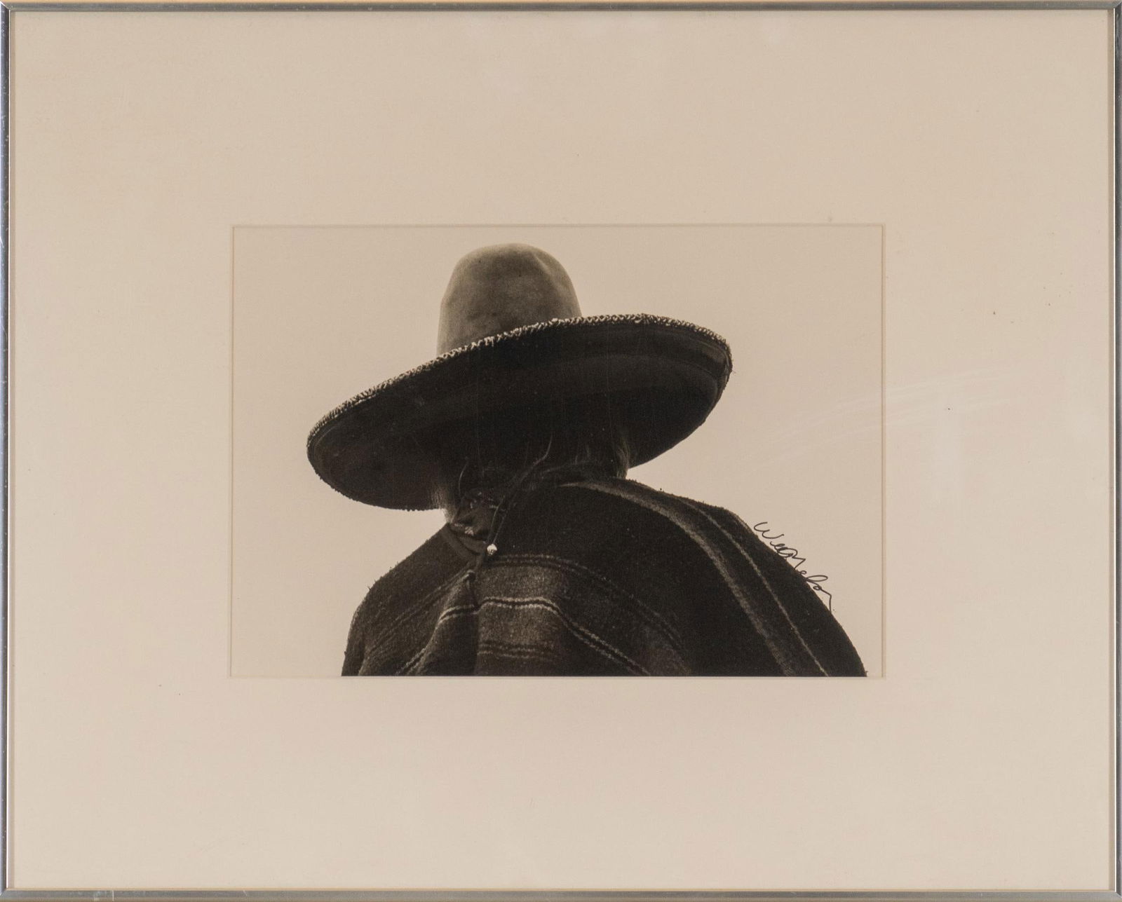 Willie Nelson Signed Bill Wittliff Photograph: Bill Wittliff (1940-2019, USA) Willie Nelson silhouette, photograph of country musician and actor Willie Nelson (USA), 20th century framed and matted, hand-signed by the musician on the right sight: