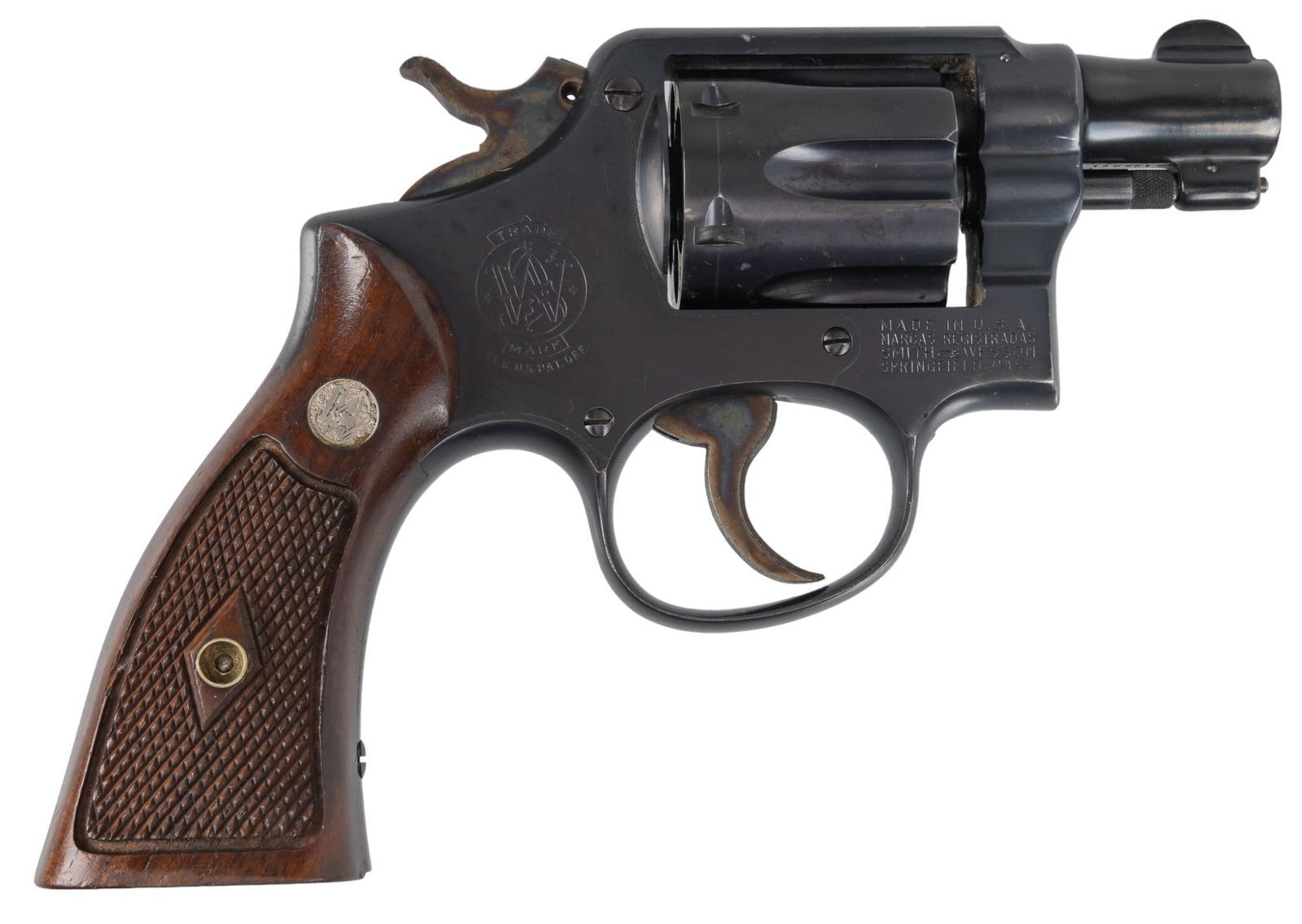 Smith & Wesson Pre Model 10 38 Special Revolver: Smith & Wesson Pre Model 10 38 Special Revolver Serial: C165871 Manufacturer: Smith & Wesson (C.1948) Model: Pre Model 10 Caliber: 38 Special Barrel Length: 2 in. OAL: 7.5 in. Condition: Ver