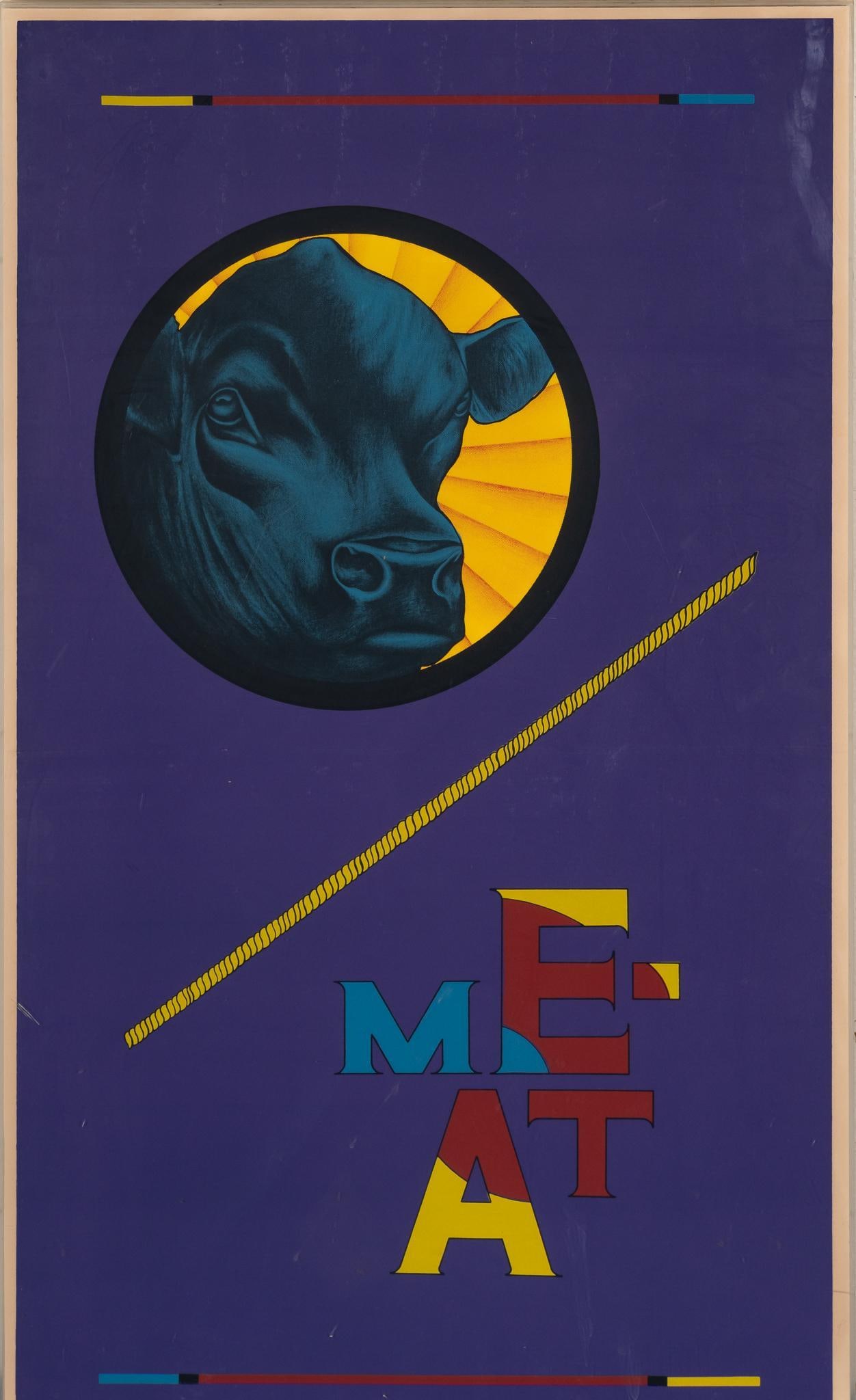 Barry Buxkamper, "Vaca Meat I": Barry Buxkamper (Tennessee, b. 1946), "Vaca Meat I", signed and numbered silk screen, ed. 4/150 size: 40 x 23 in. Provenance: Property from the personal estate collection of noted photographer